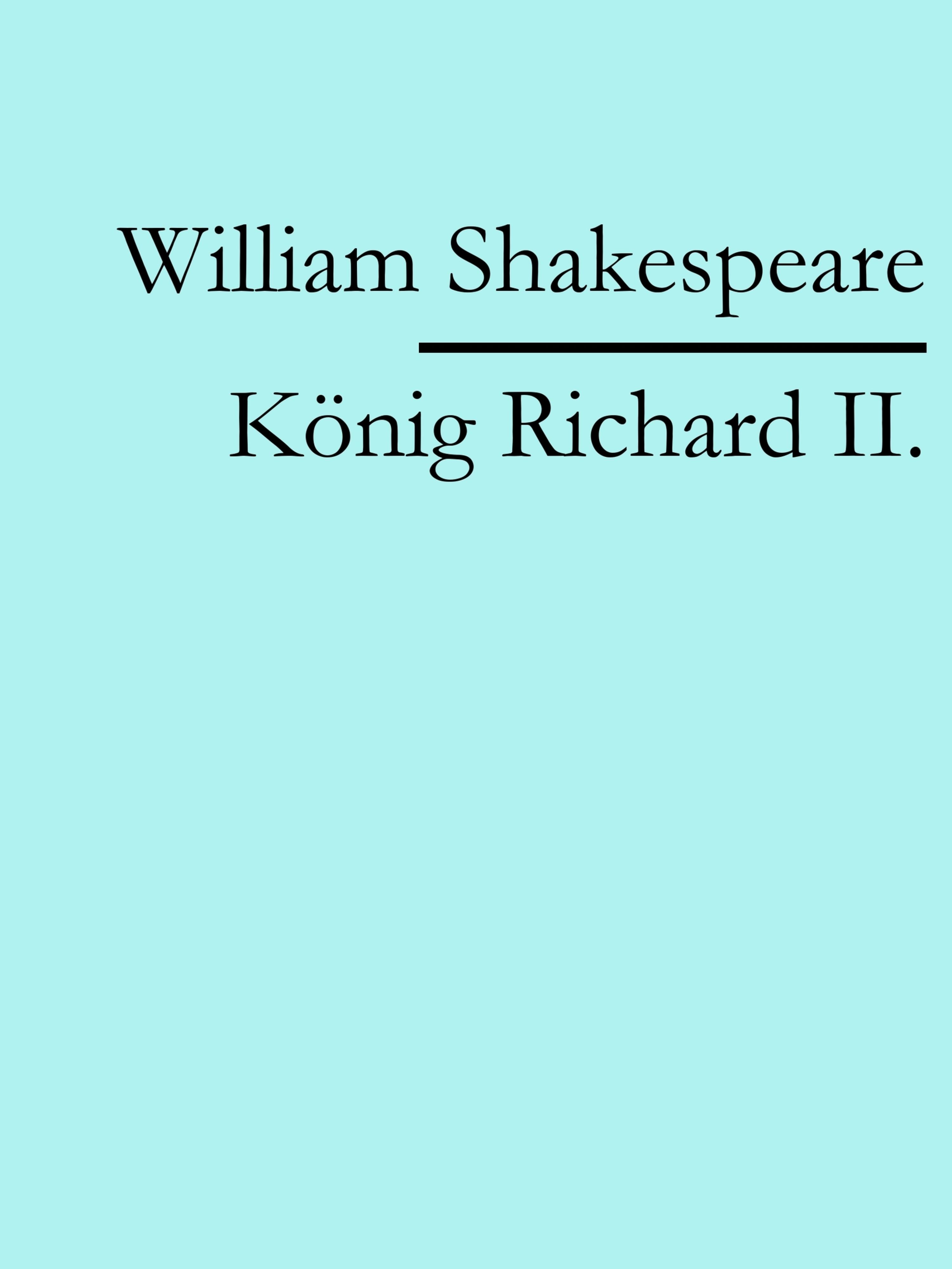 Обложка книги «König Richard II.»