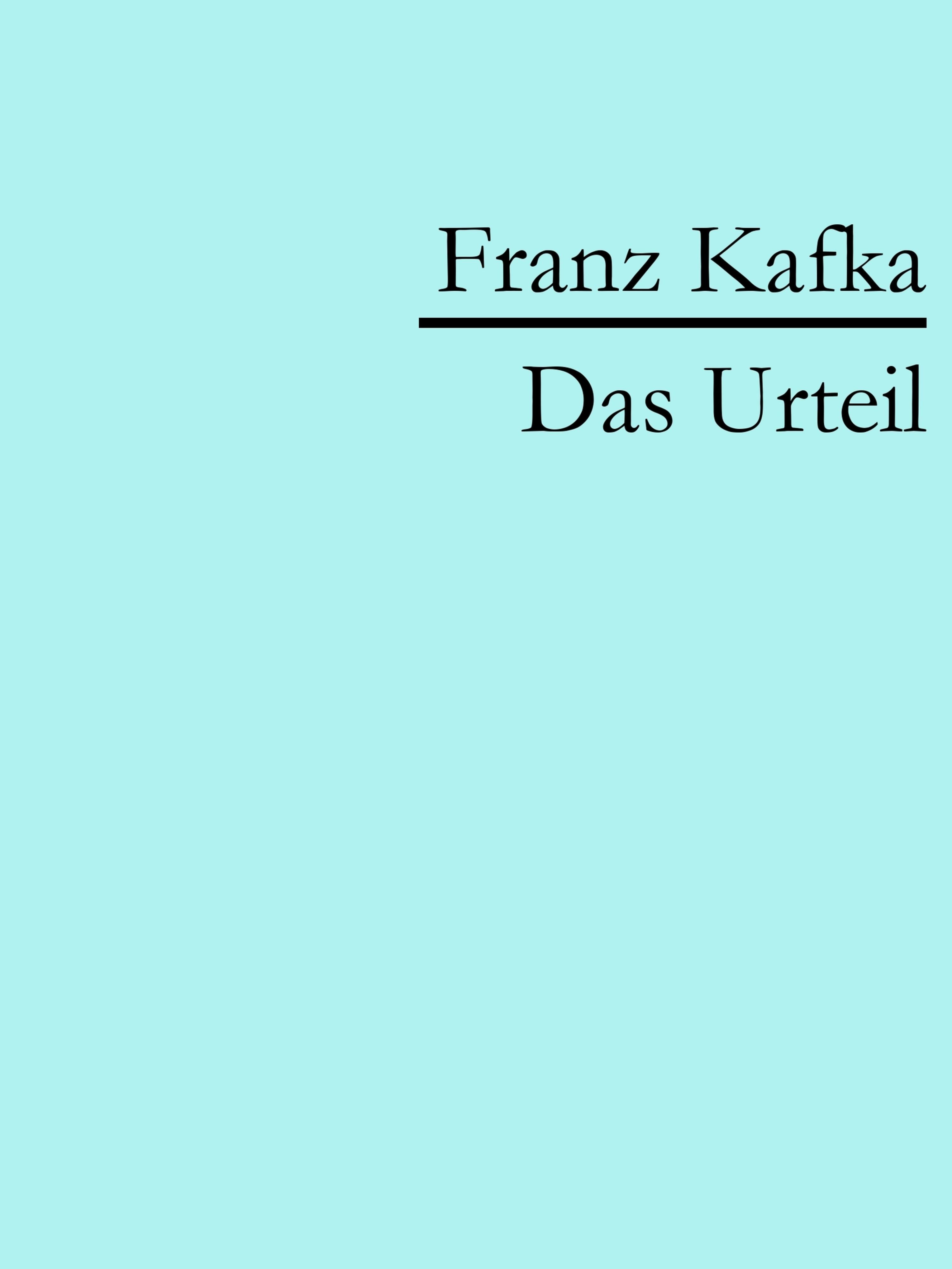 Обложка книги «Das Urteil»