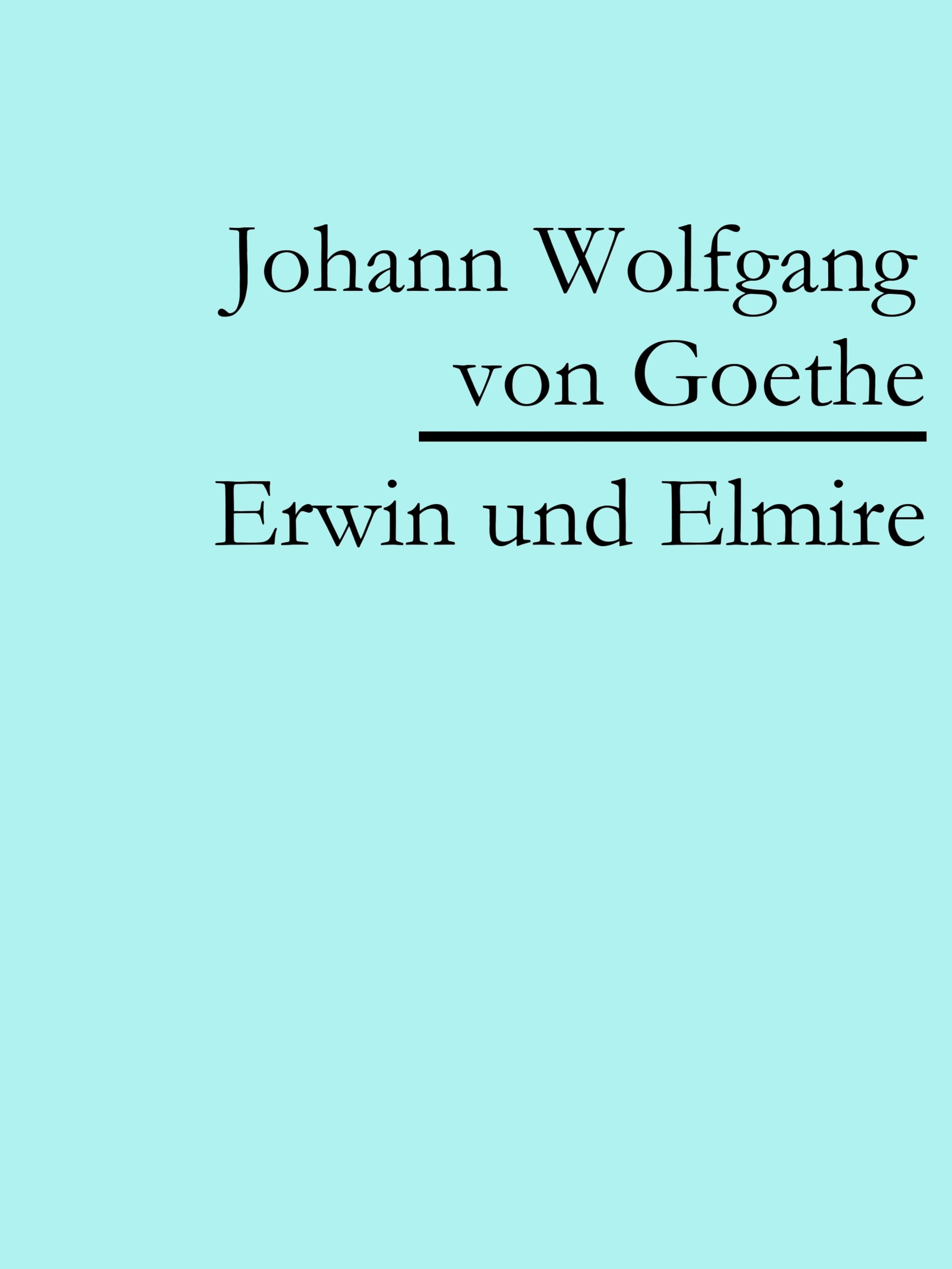 Обложка книги «Erwin und Elmire»