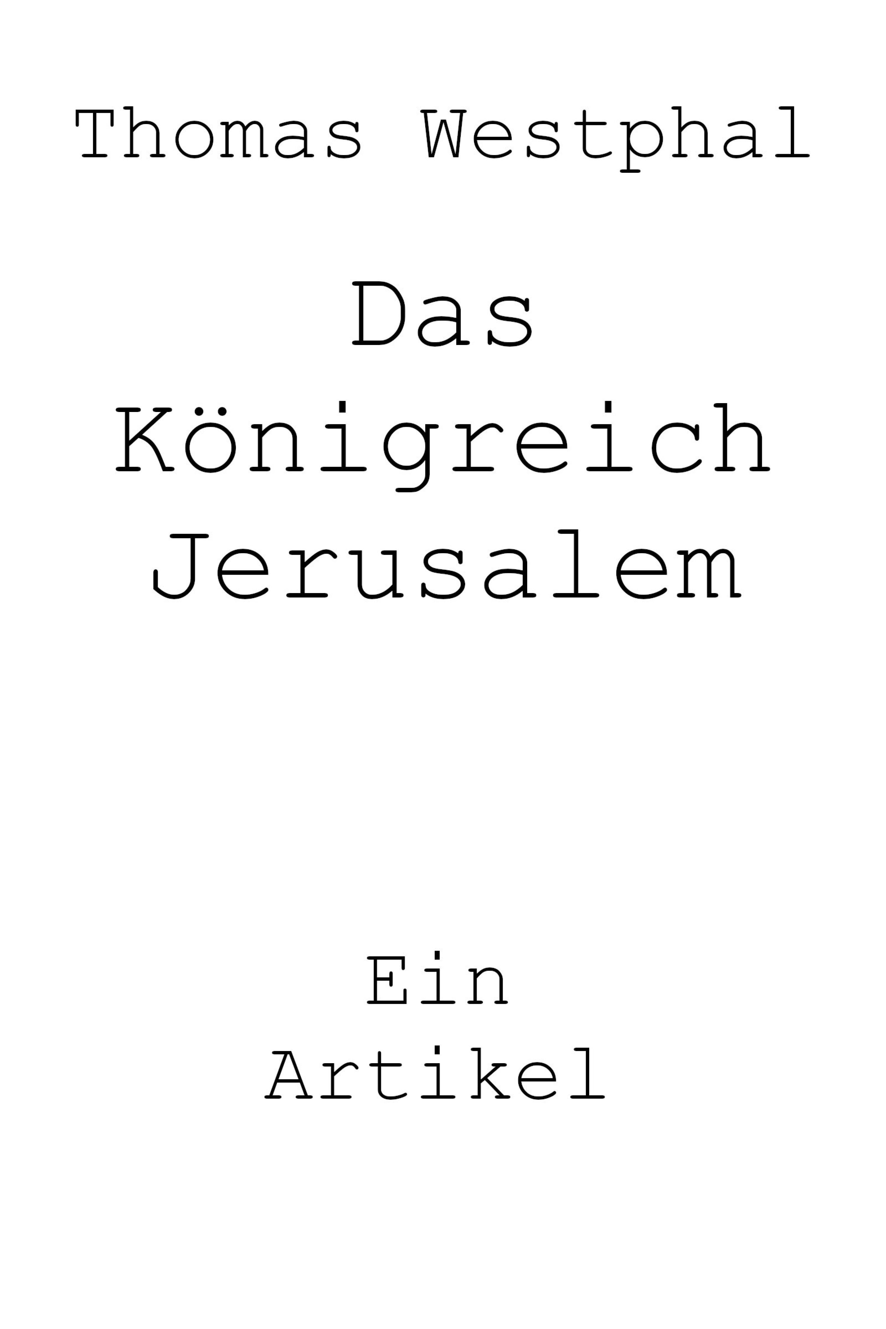 Обложка книги «Das Königreich Jerusalem»