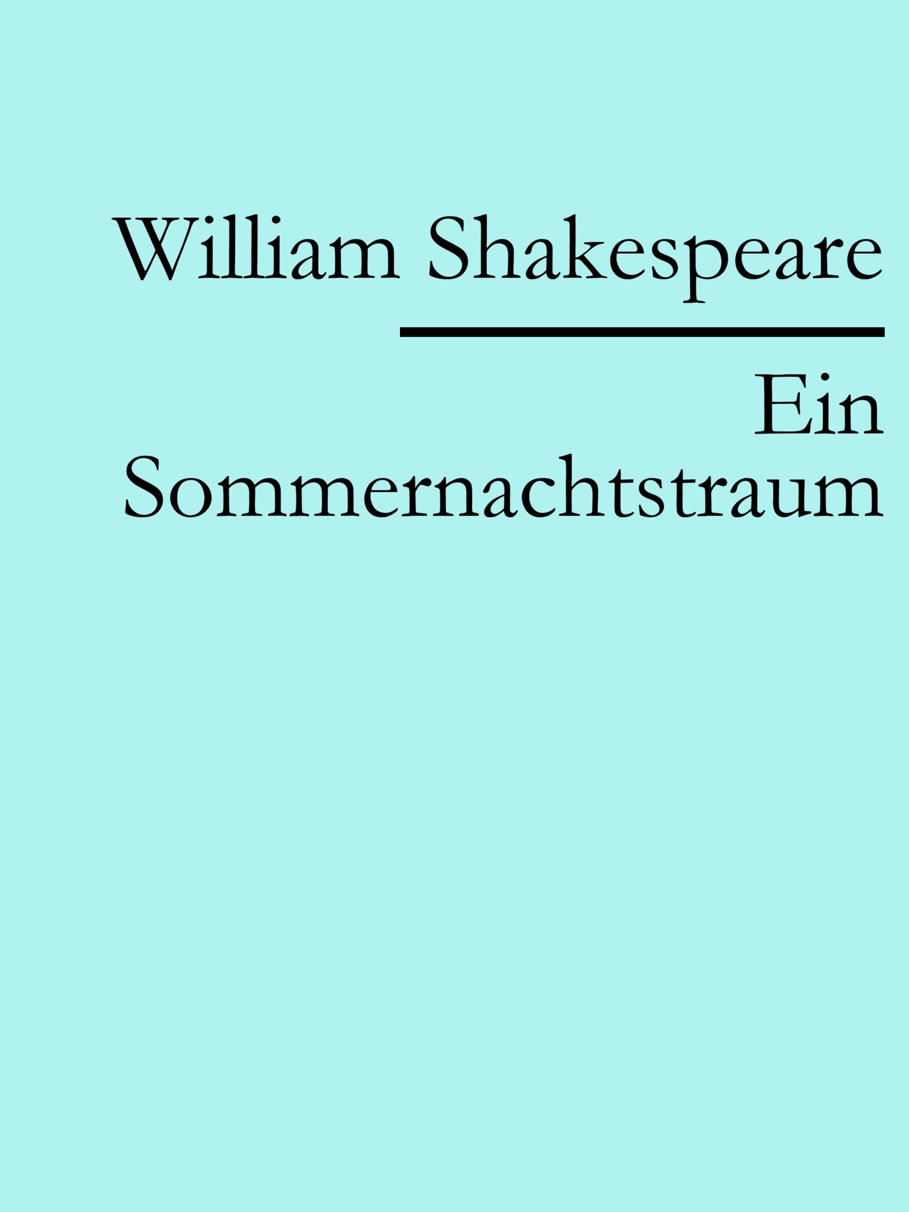 Обложка книги «Ein Sommernachtstraum»