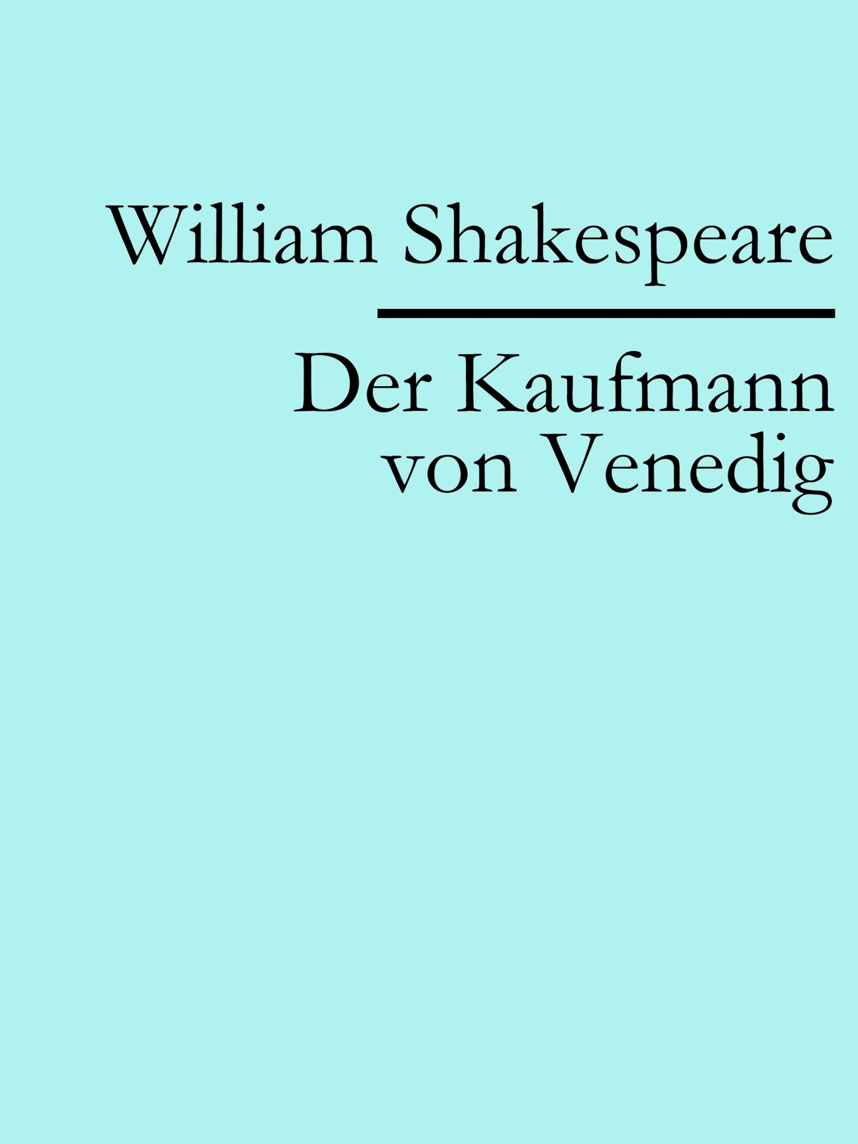 Обложка книги «Der Kaufmann von Venedig»