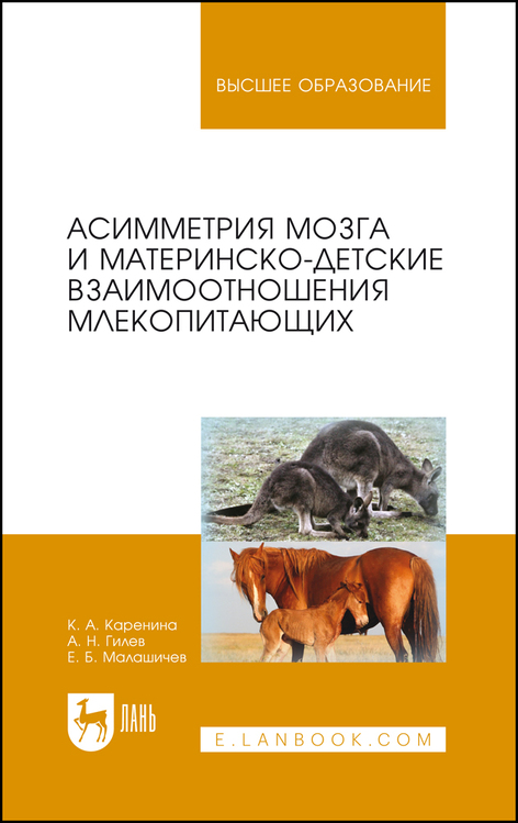 Обложка книги «Асимметрия мозга и материнско-детские взаимоотношения млекопитающих»