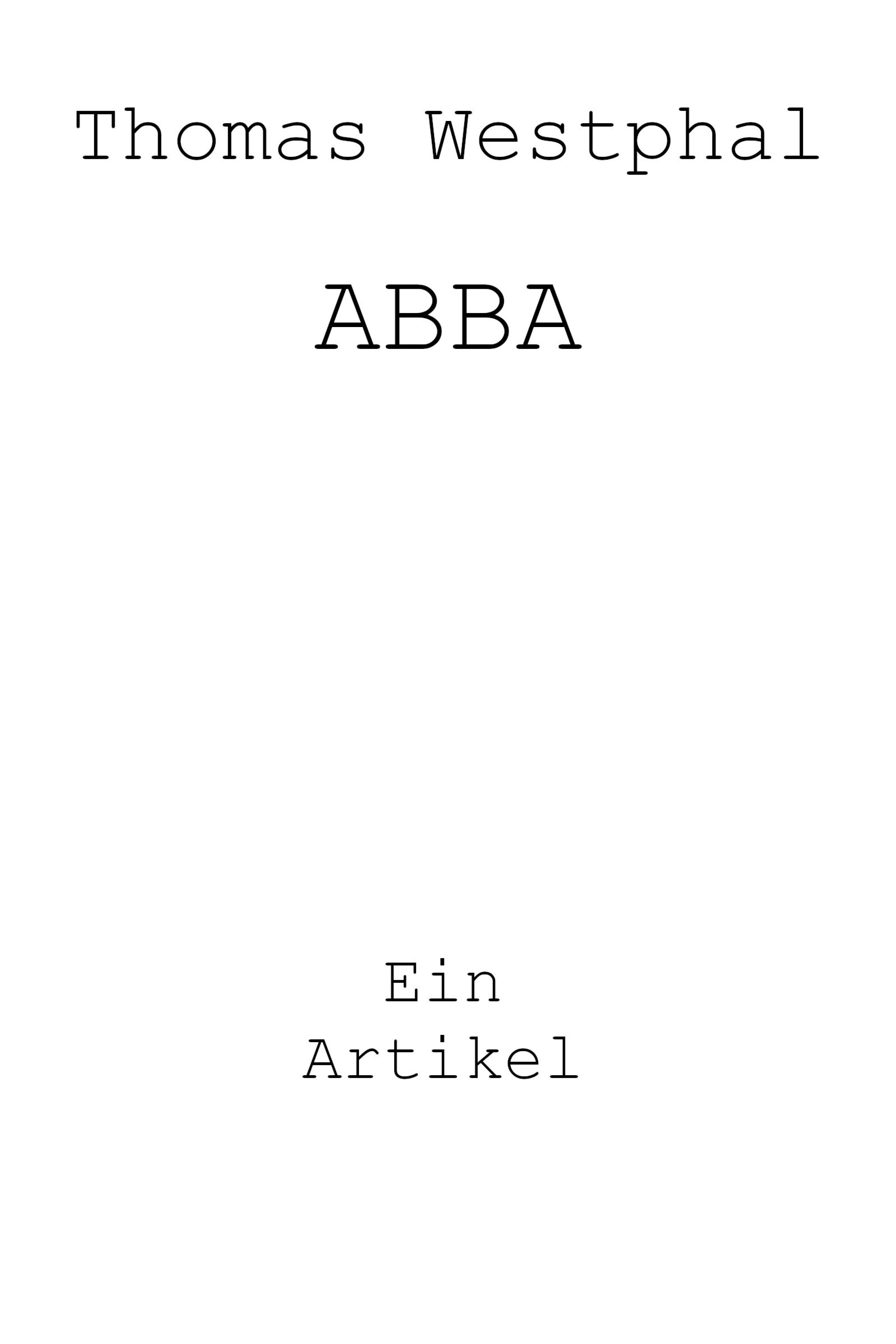 Обложка книги «ABBA»