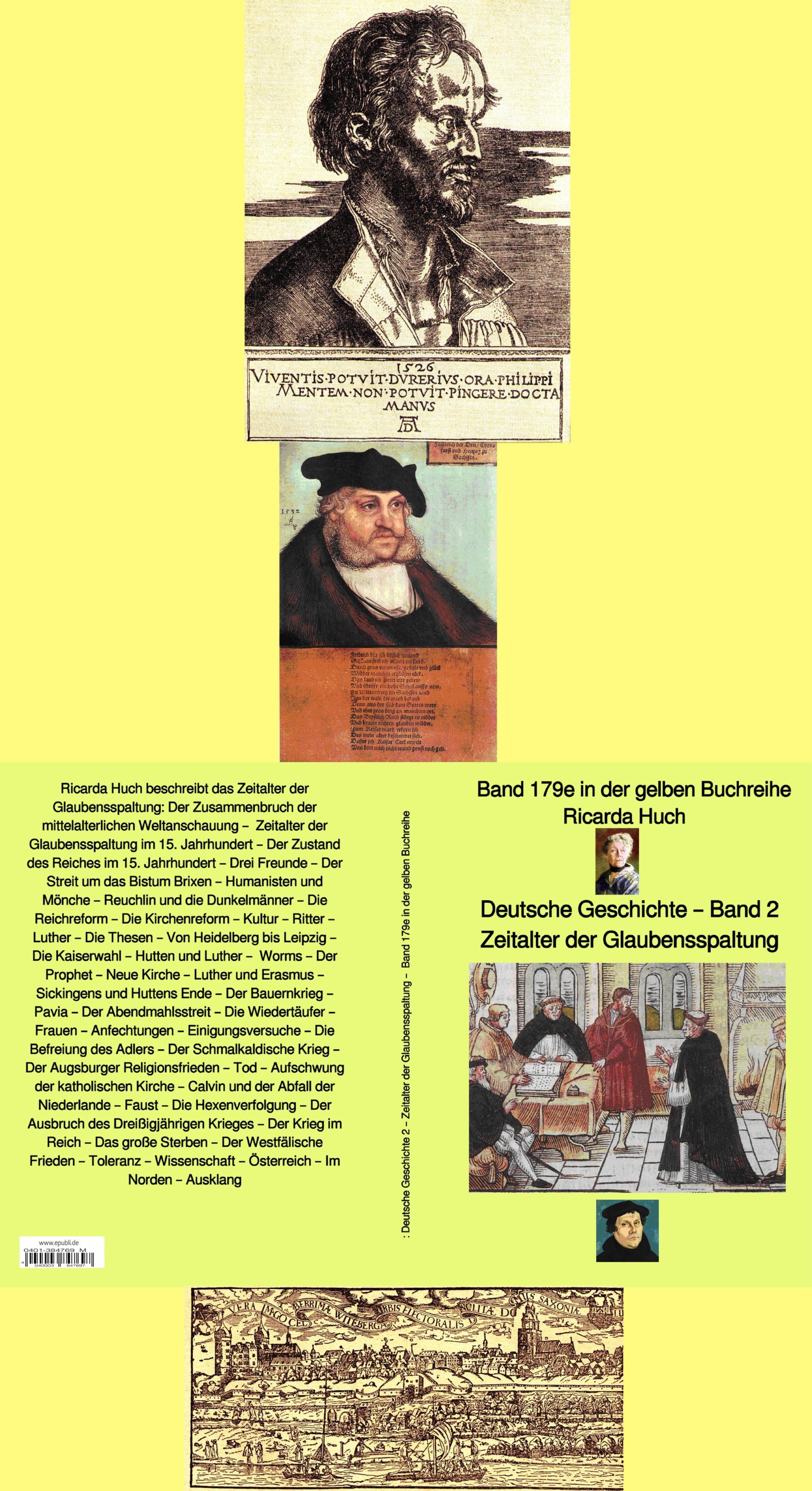 Обложка книги «Ricarda Huch: Deutsche Geschichte 2 Zeitalter der Glauben-Spaltung - Band 2 - bei Jürgen Ruszkowski»