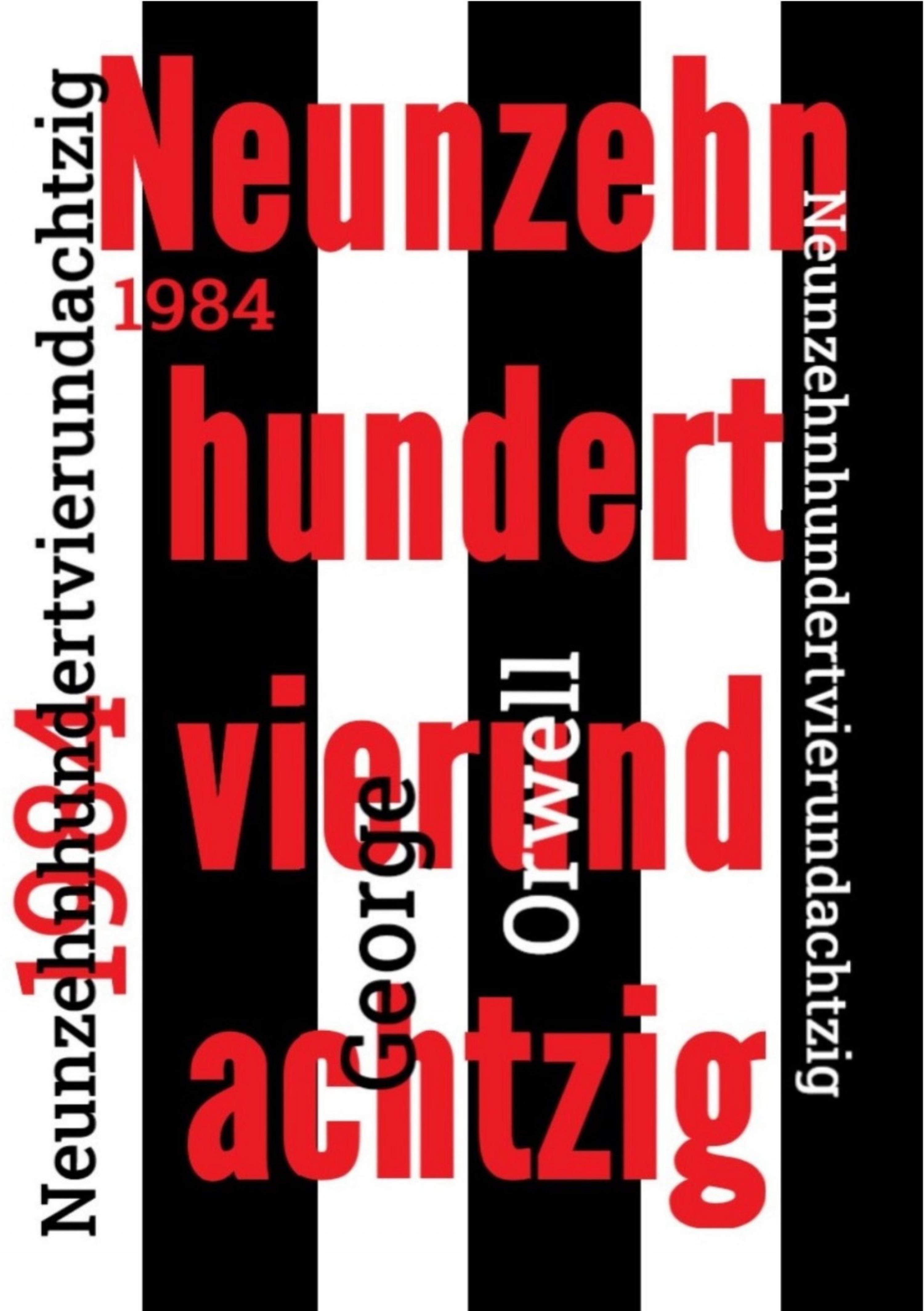 Обложка книги «1984 - Neunzehnhundertvierundachtzig»