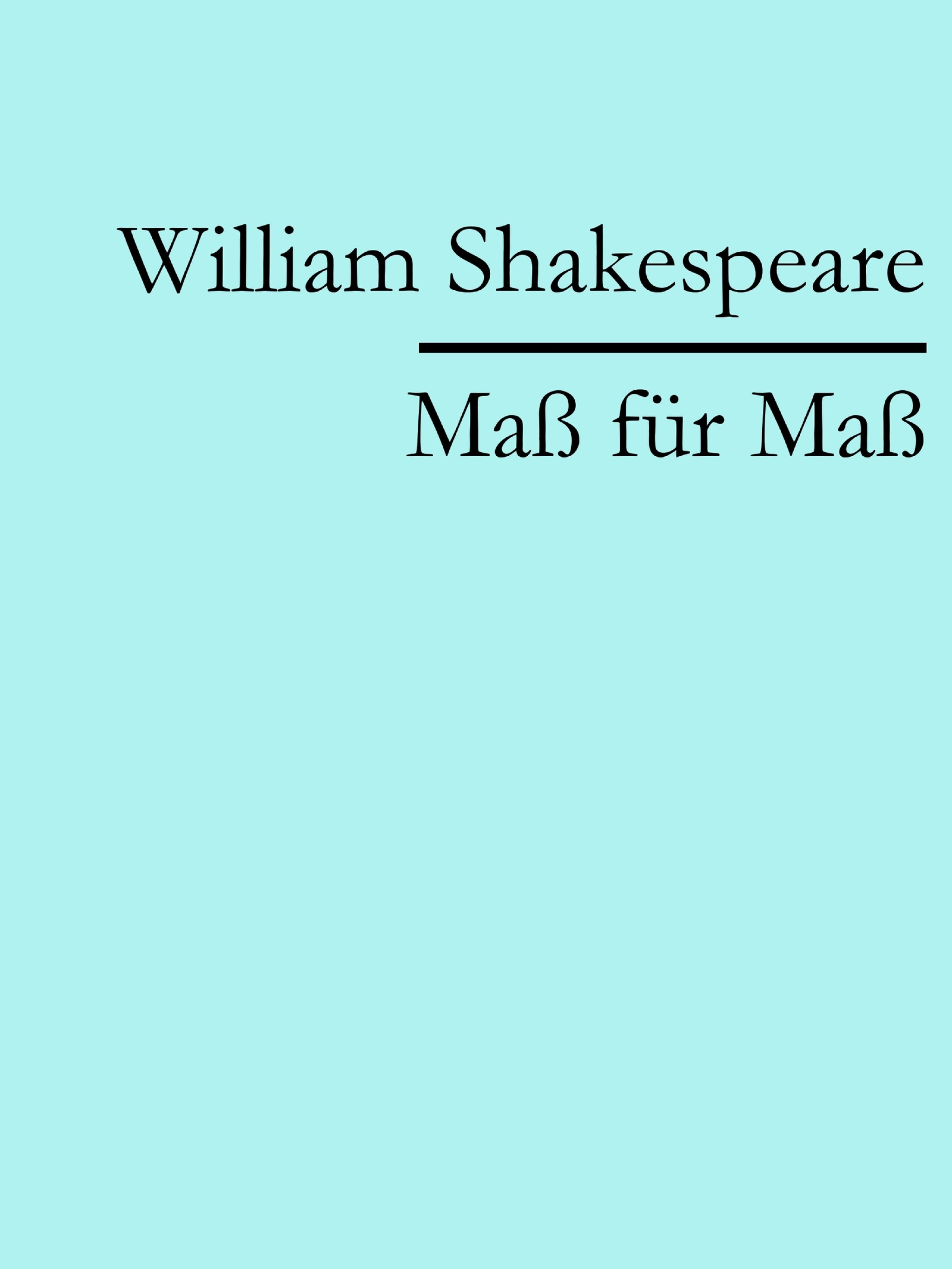 Обложка книги «Maß für Maß»