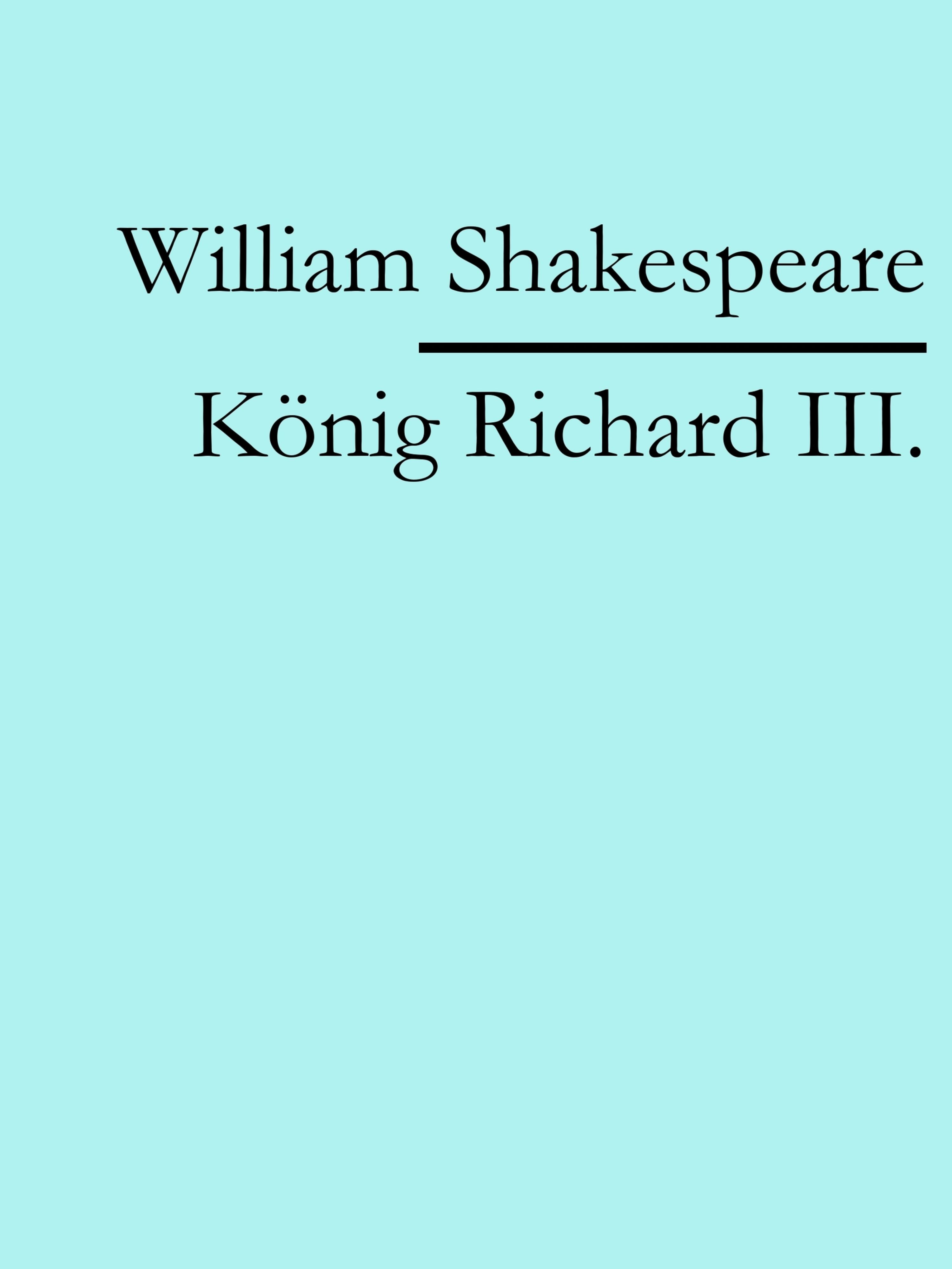 Обложка книги «König Richard III.»