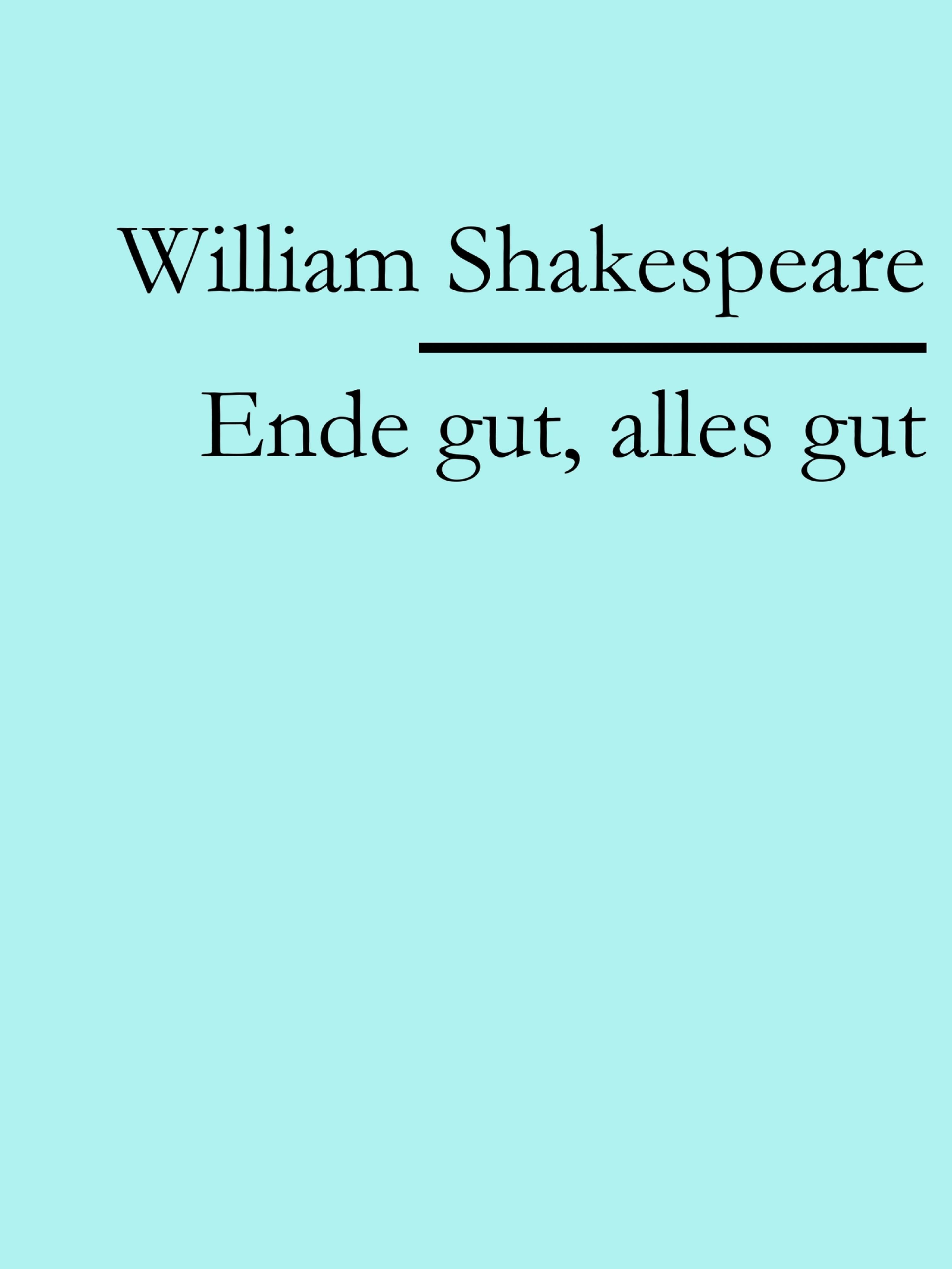 Обложка книги «Ende gut, alles gut»