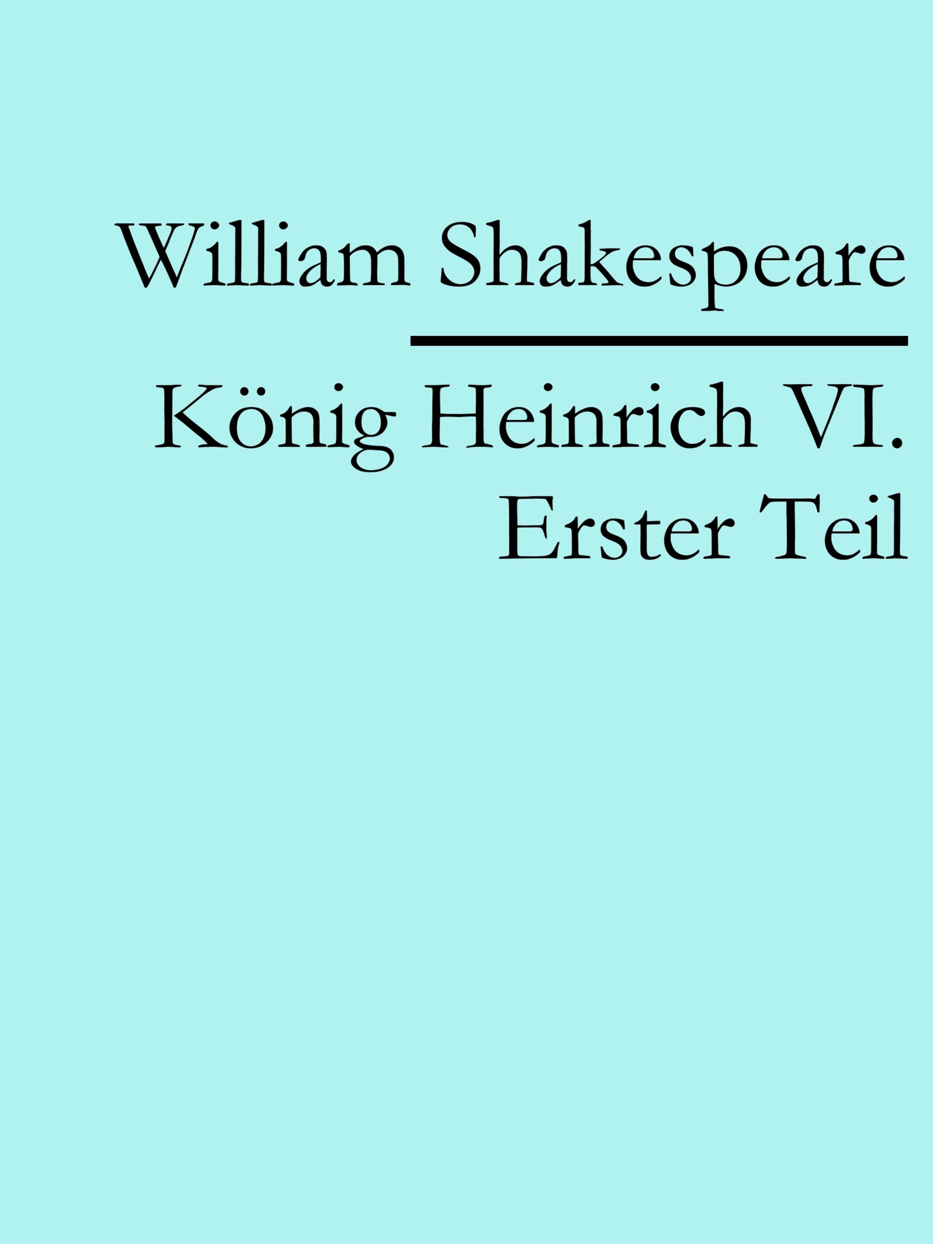 Обложка книги «König Heinrich VI. Erster Teil»