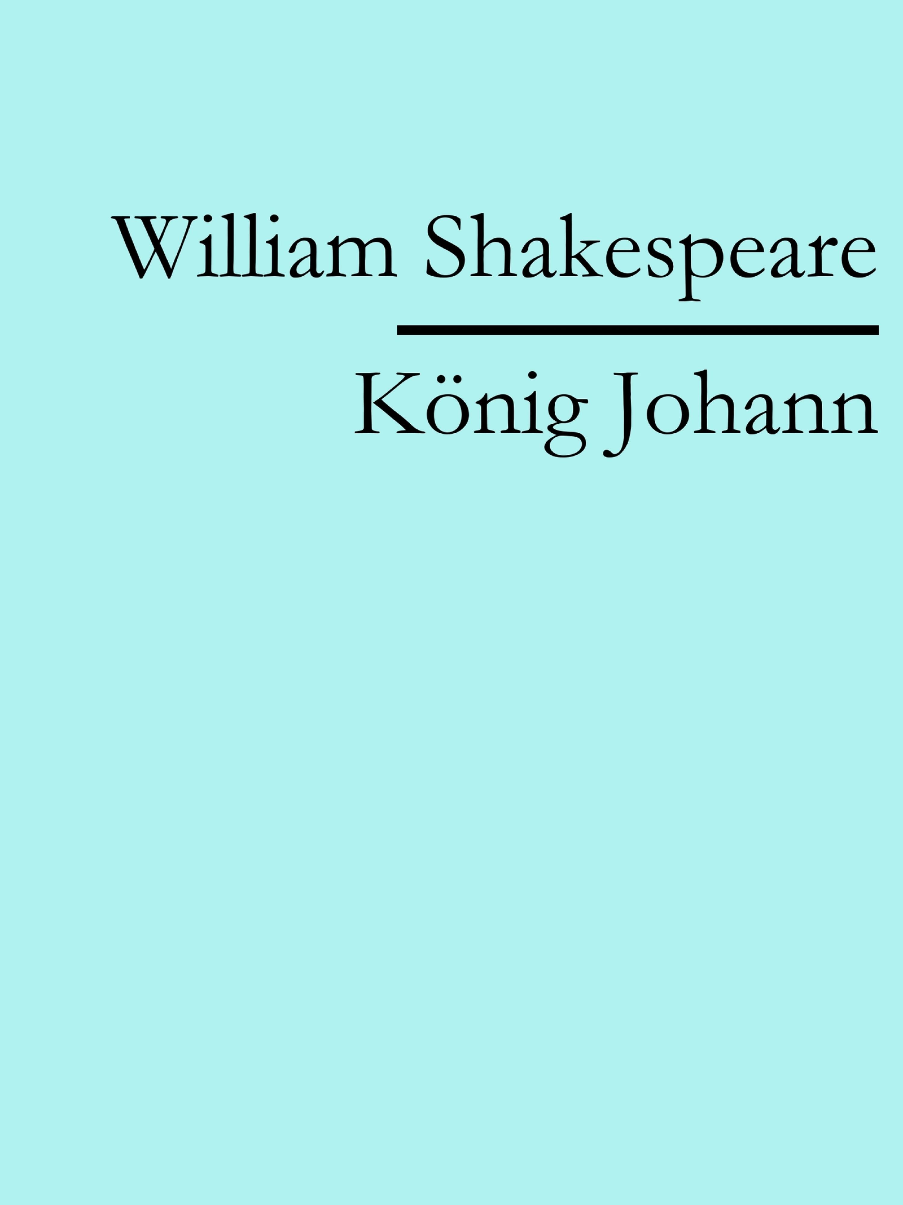Обложка книги «König Johann»