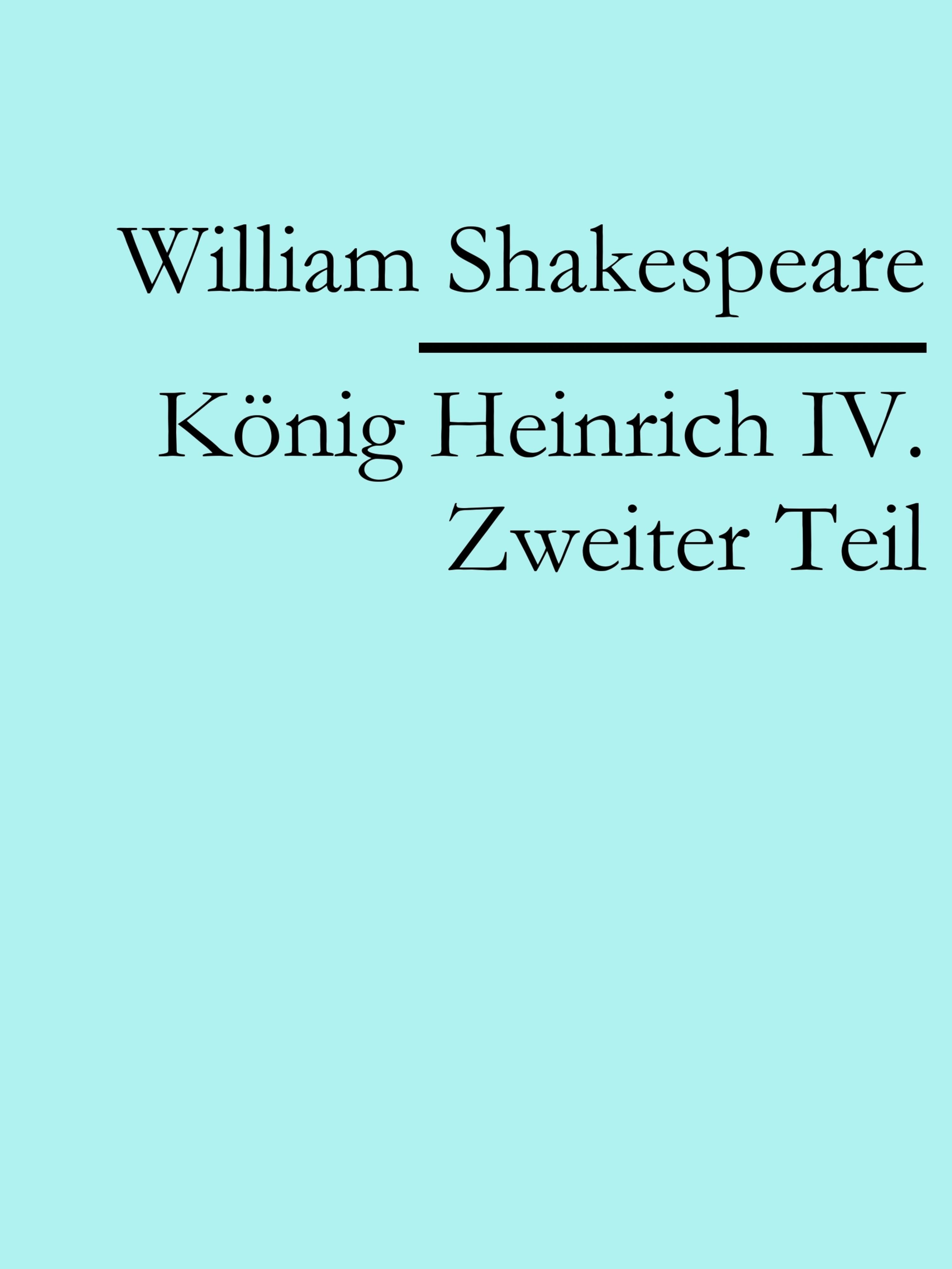 Обложка книги «König Heinrich IV. Zweiter Teil»