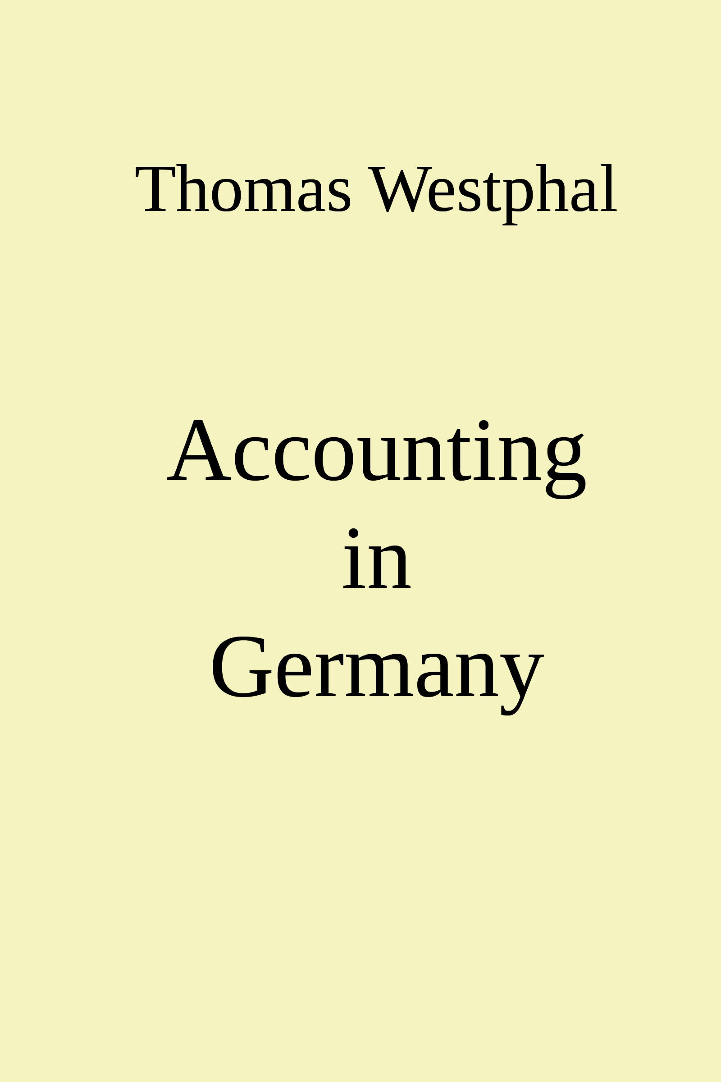 Обложка книги «Accounting in Germany»