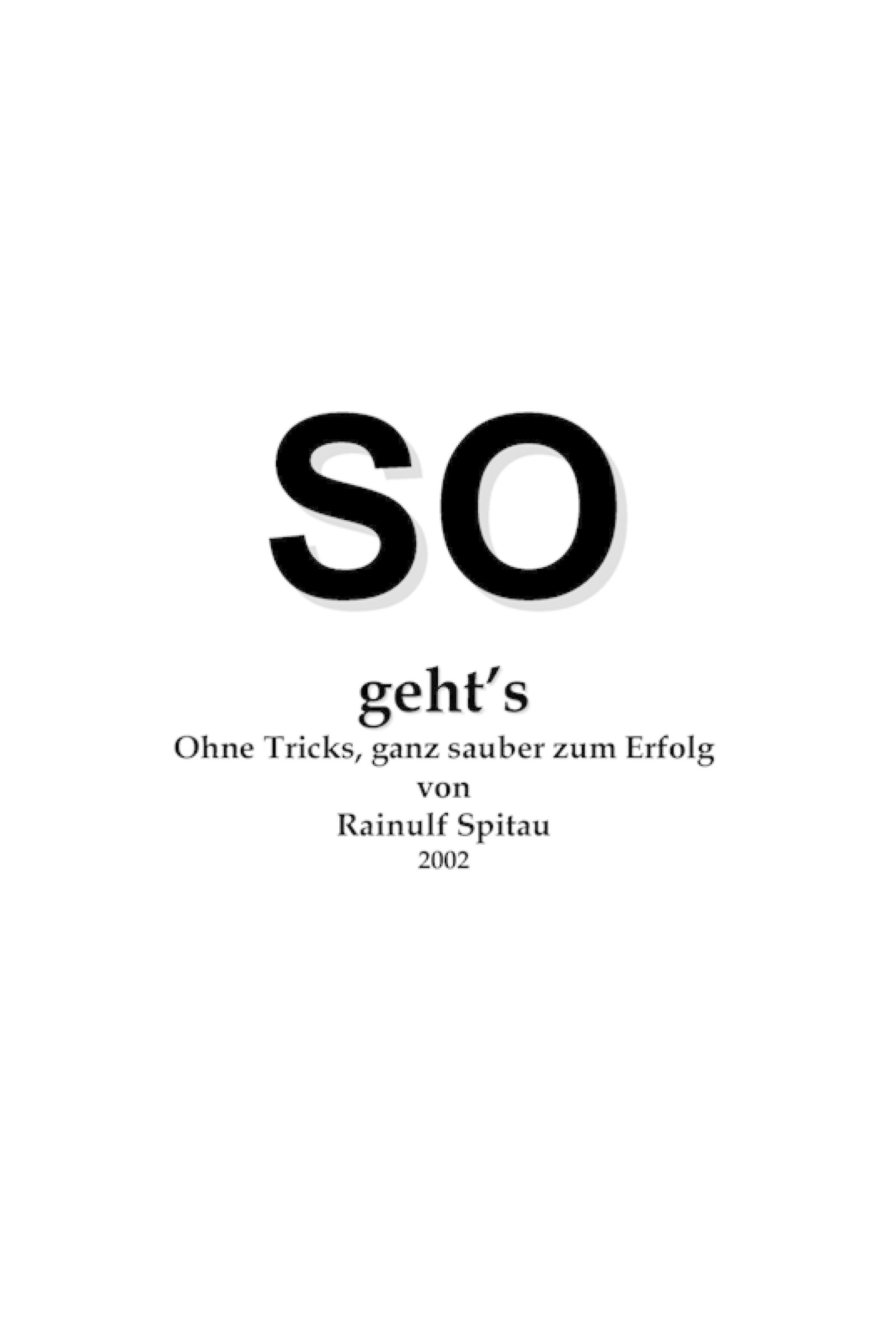Обложка книги «SO geht's»