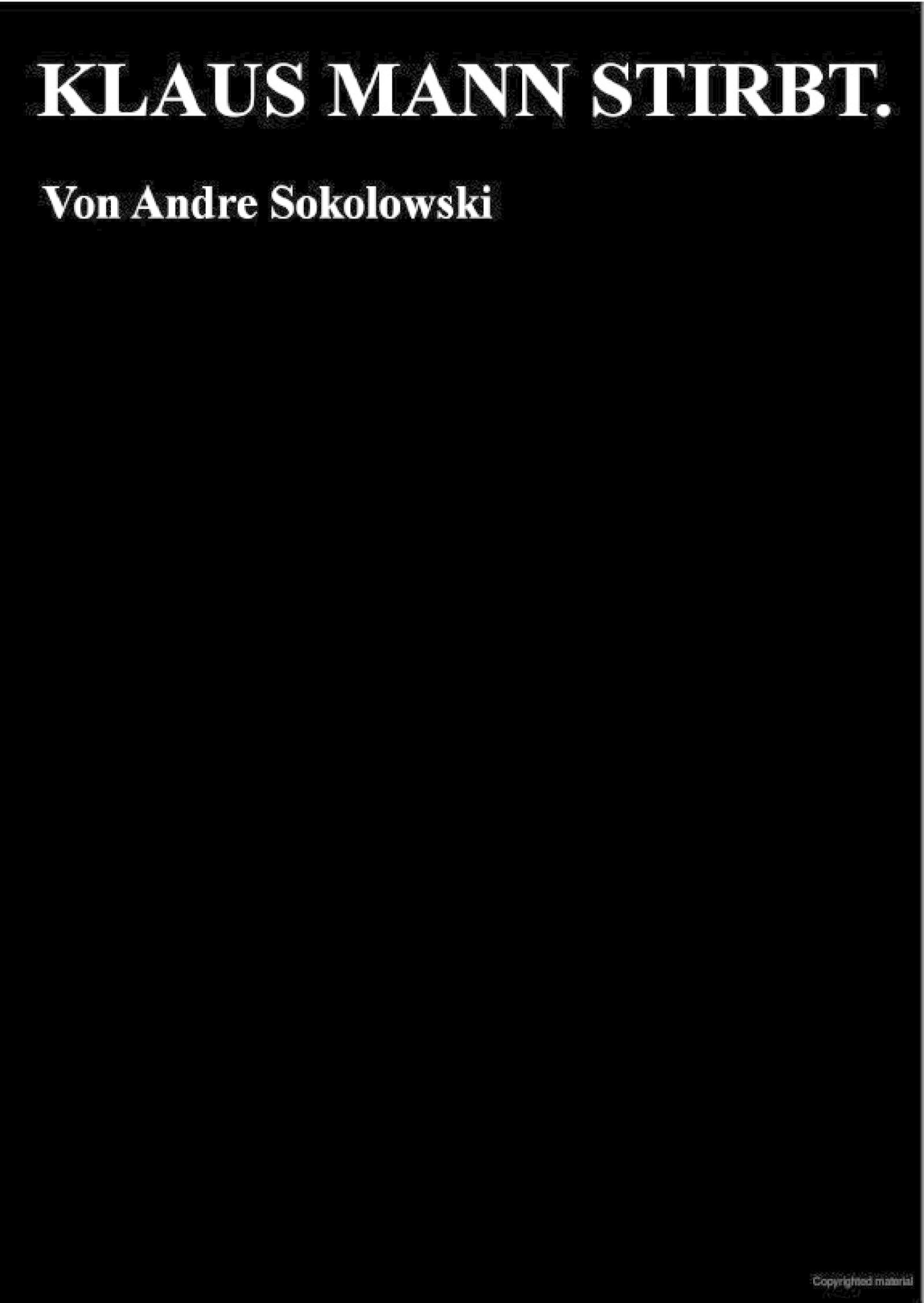 Обложка книги «KLAUS MANN STIRBT.»