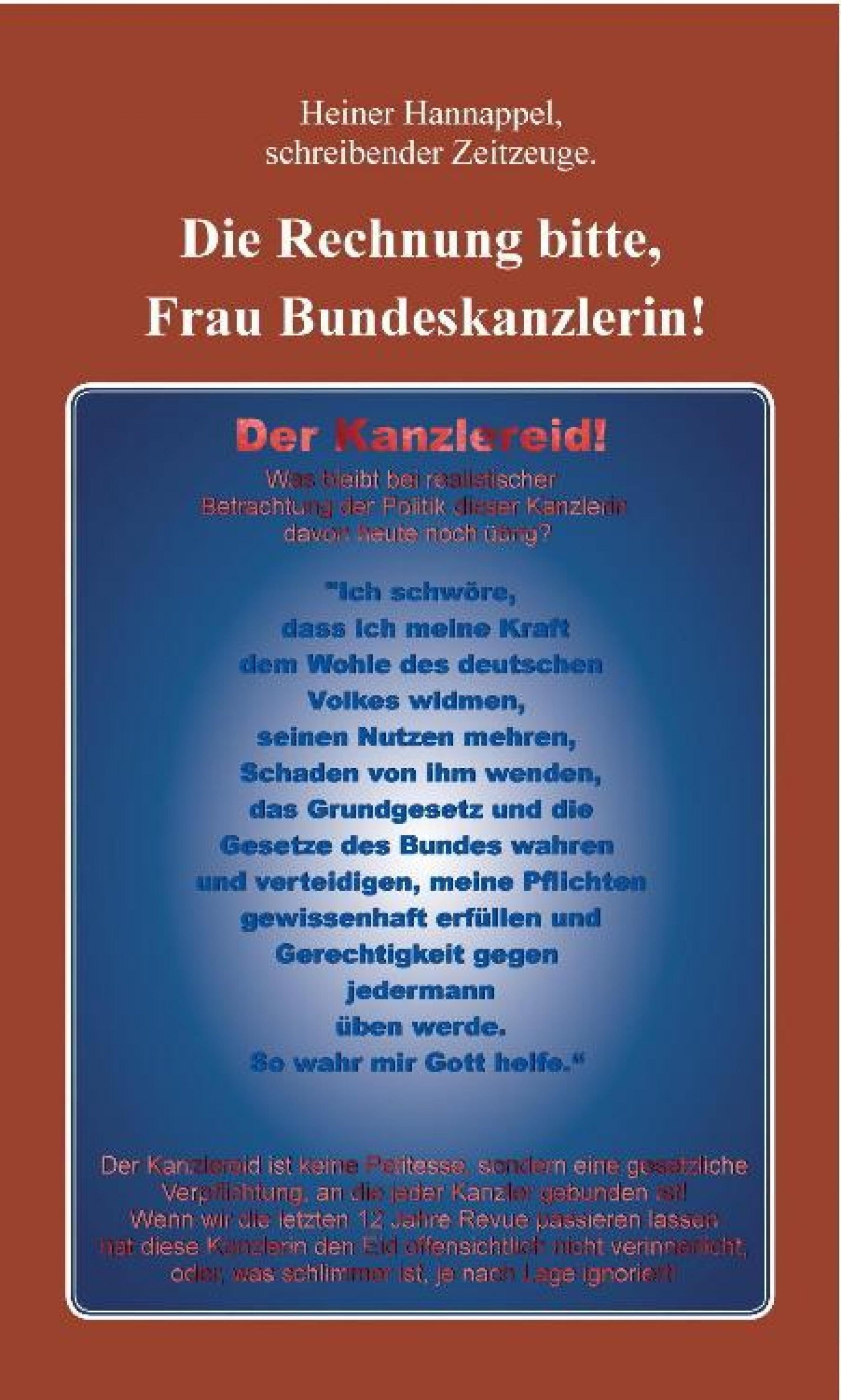 Обложка книги «Die Rechnung bitte, Frau Bundeskanzlerin!»