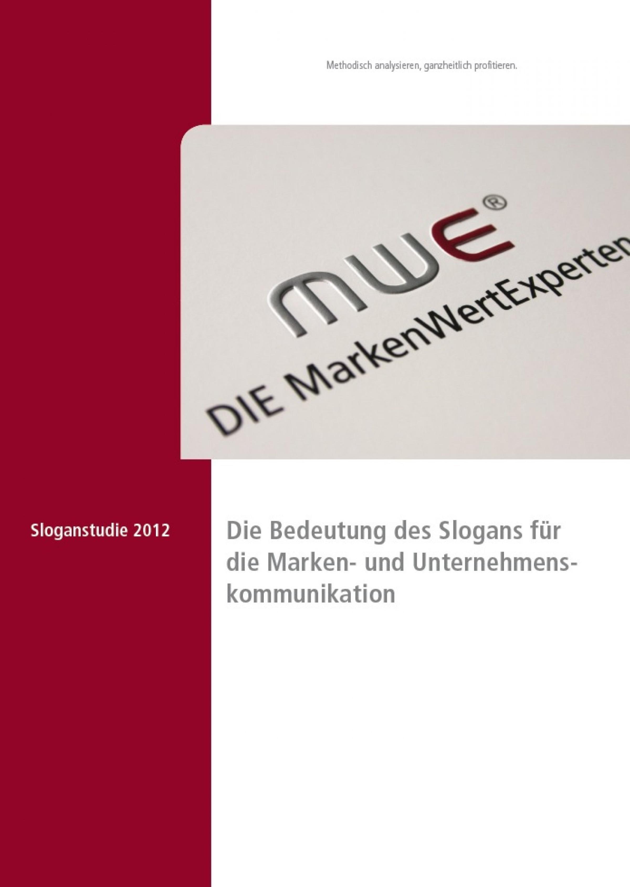 Обложка книги «Sloganstudie 2012»