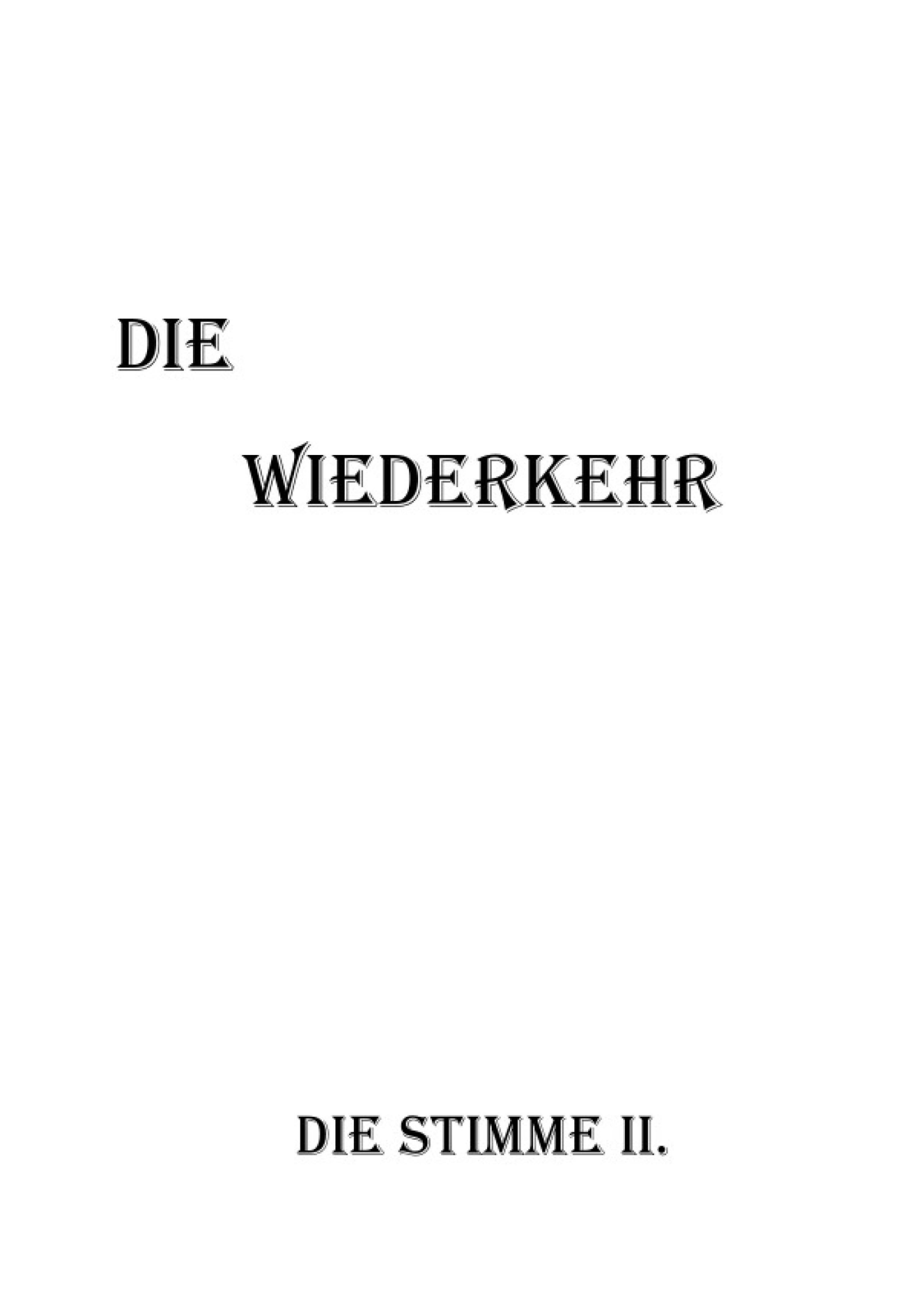 Обложка книги «Die Wiederkehr»