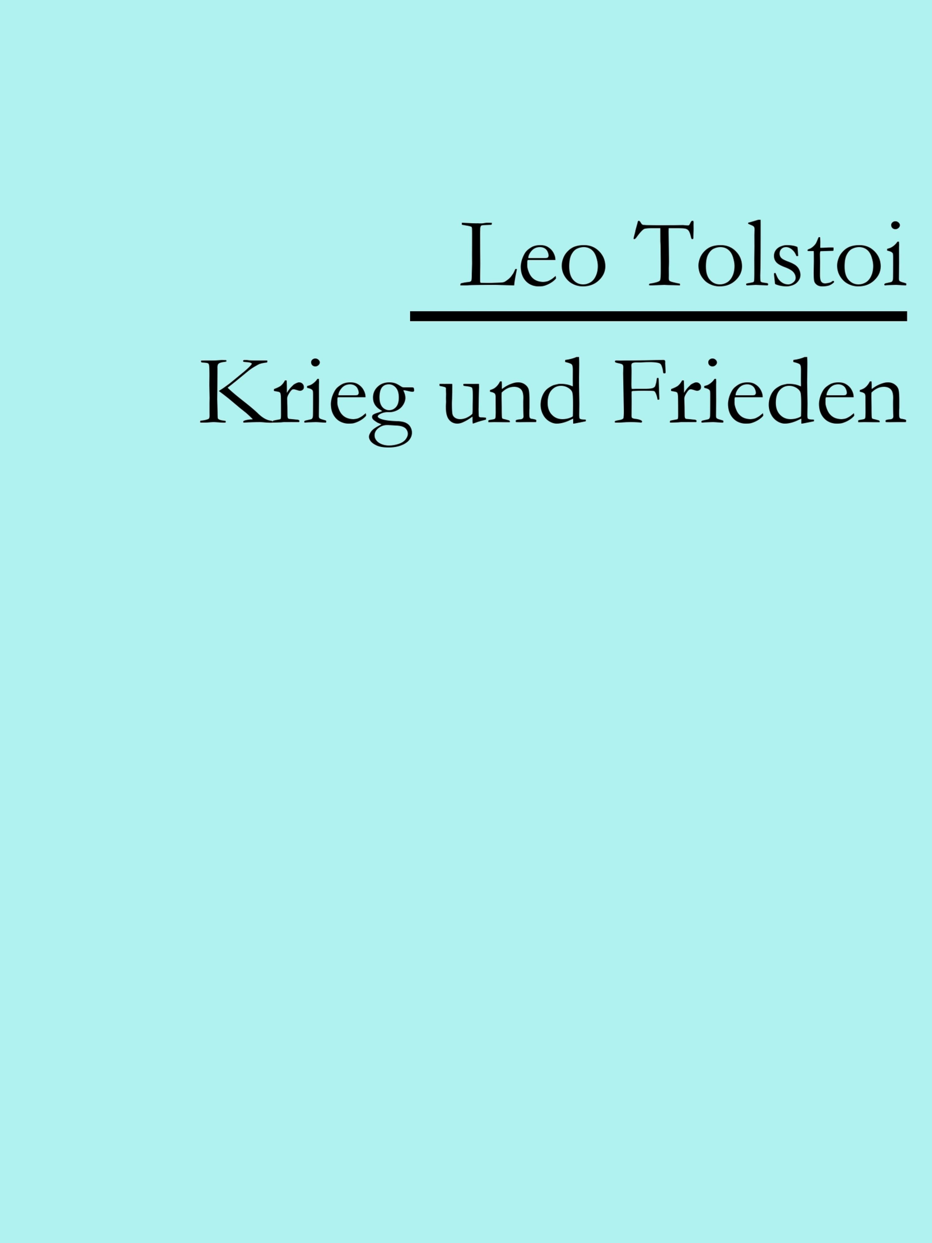 Обложка книги «Krieg und Frieden»