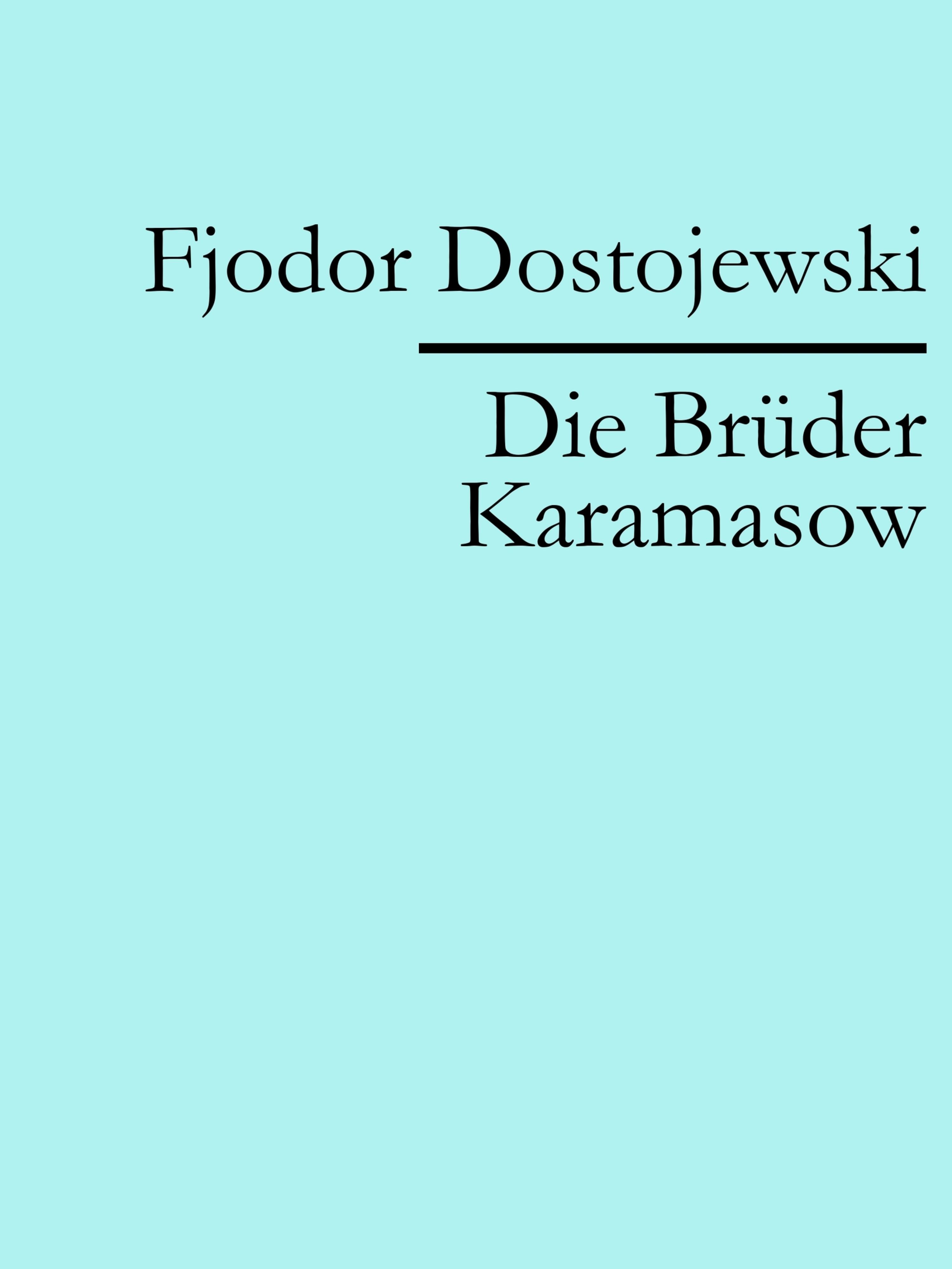 Обложка книги «Die Brüder Karamasow»