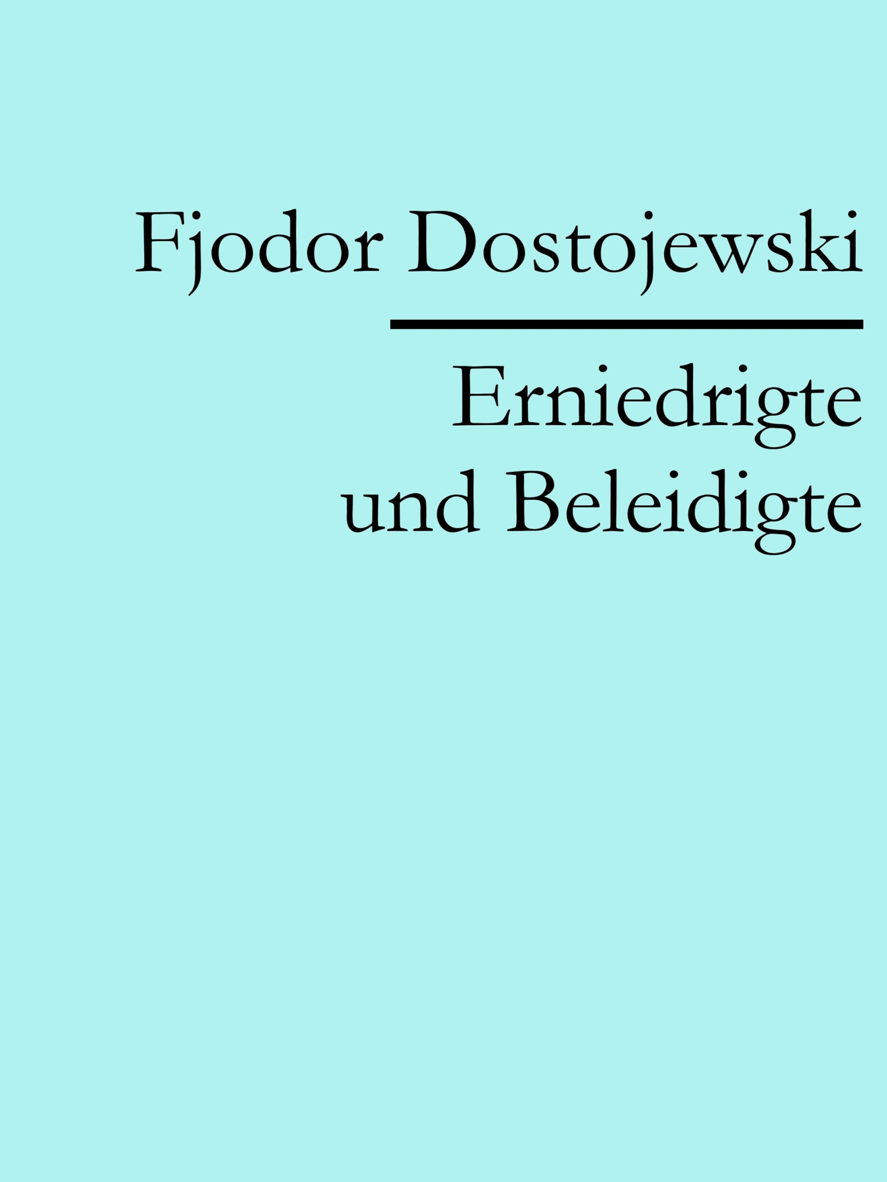 Обложка книги «Erniedrigte und Beleidigte»