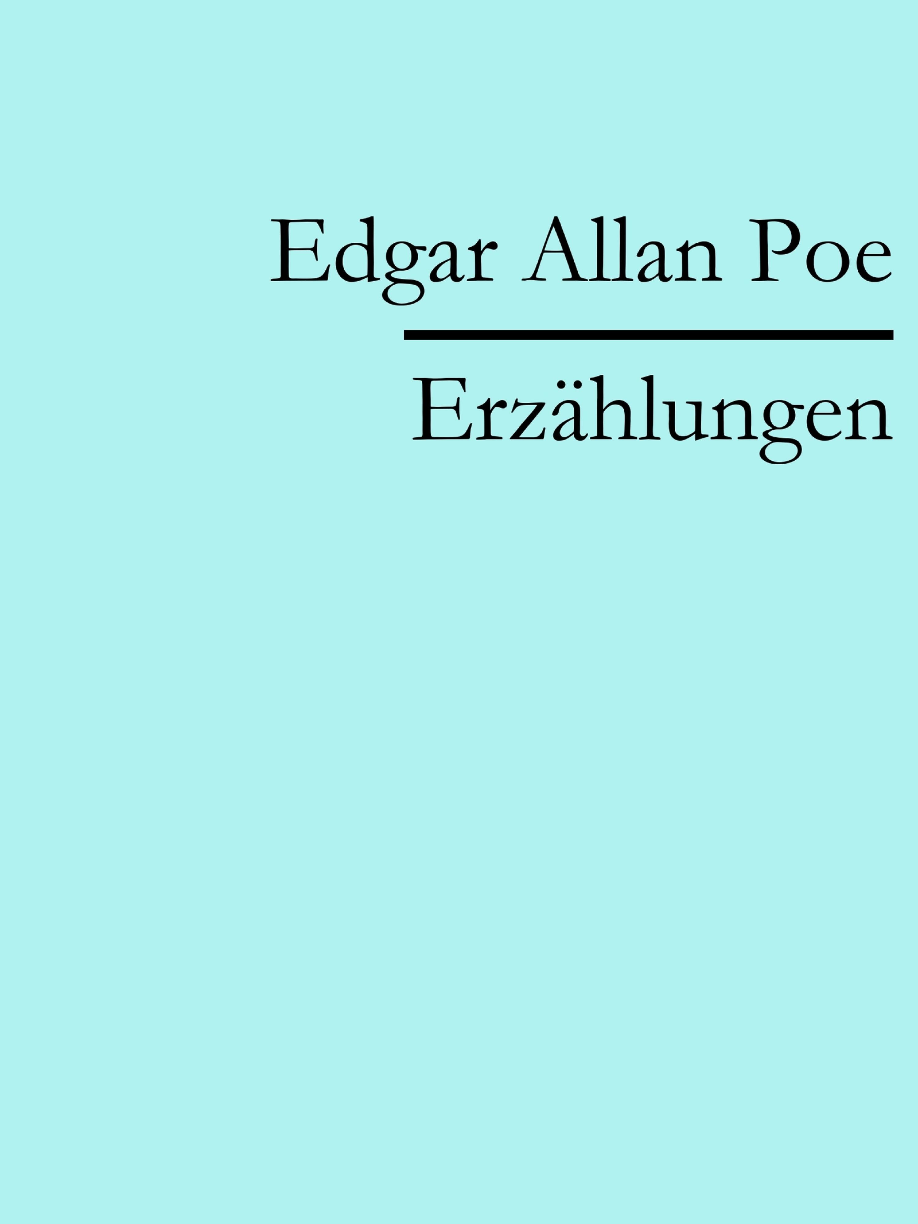 Обложка книги «Edgar Allan Poe: Erzählungen»