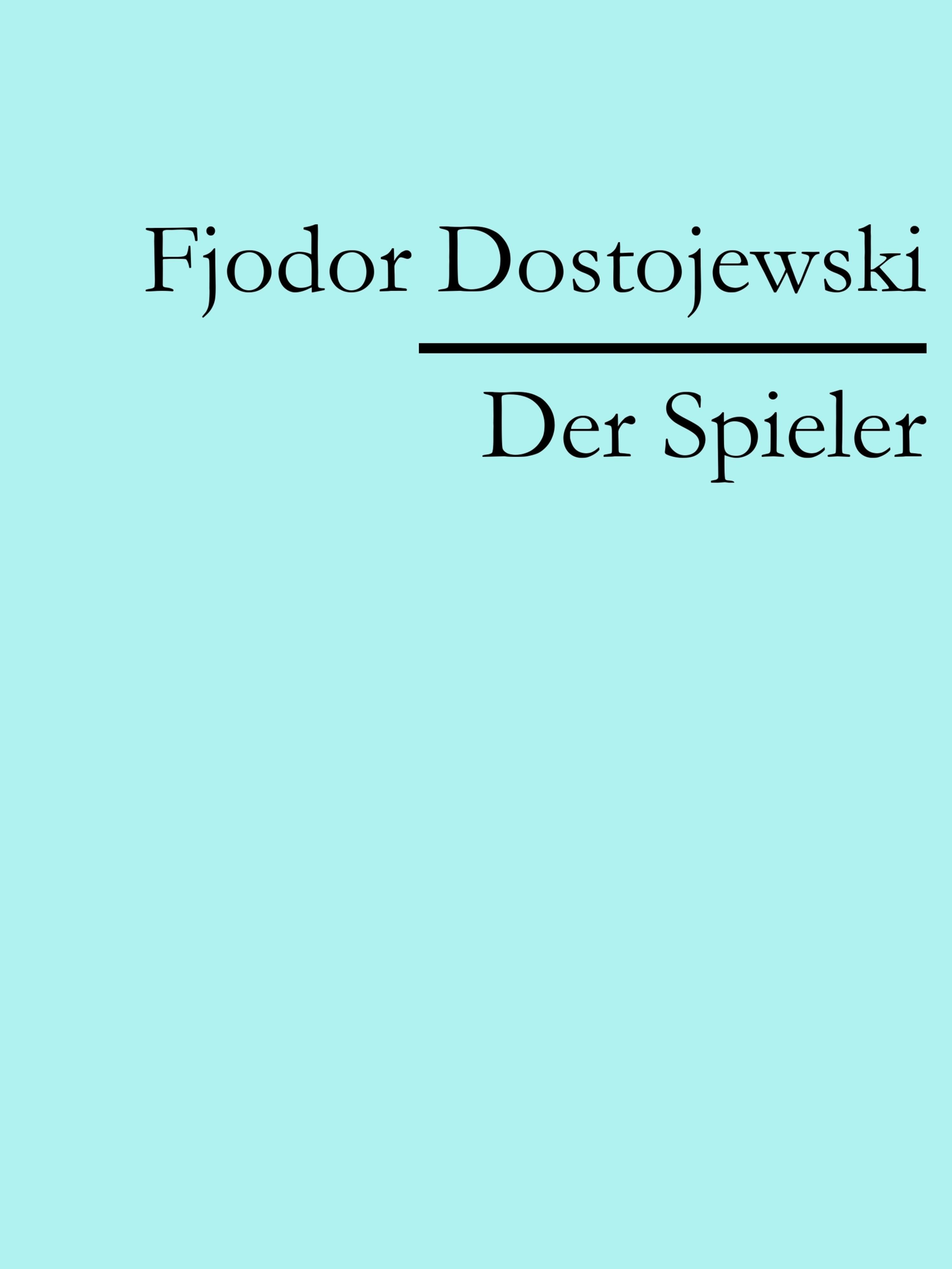 Обложка книги «Der Spieler»