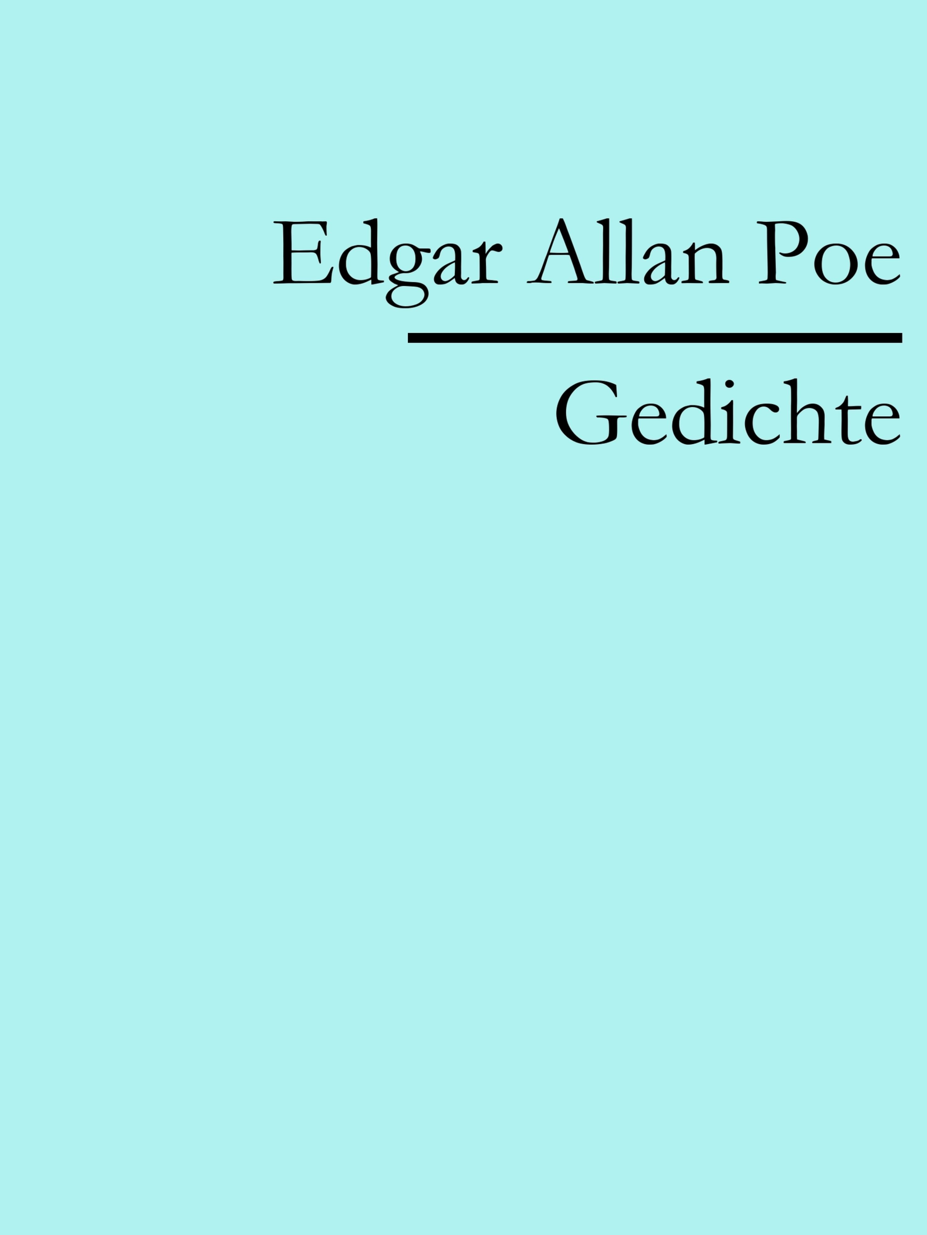 Обложка книги «Edgar Allan Poe: Gedichte»