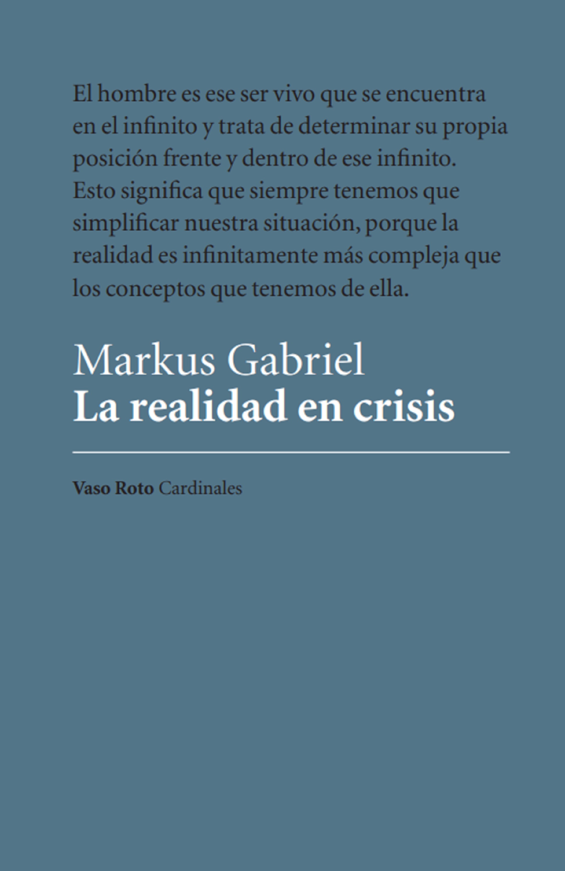 Обложка книги «La realidad en crisis»