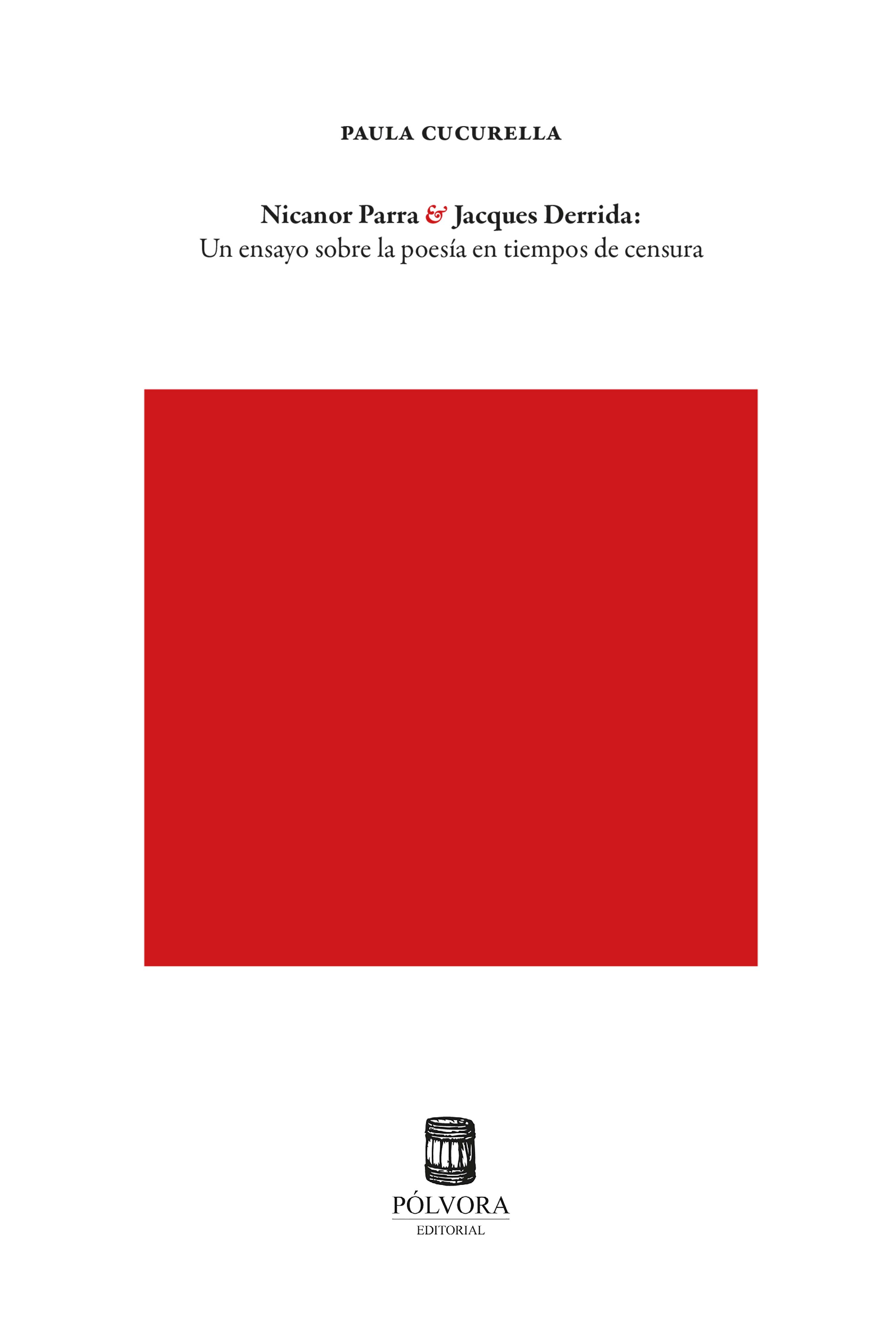Обложка книги «Jacques Derrida y Nicanor Parra»