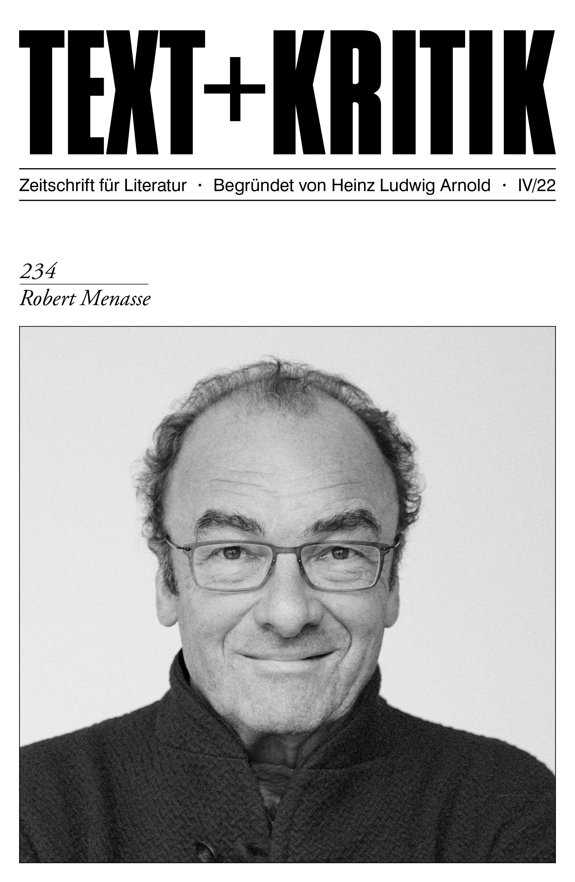 Обложка книги «TEXT + KRITIK 234 - Robert Menasse»