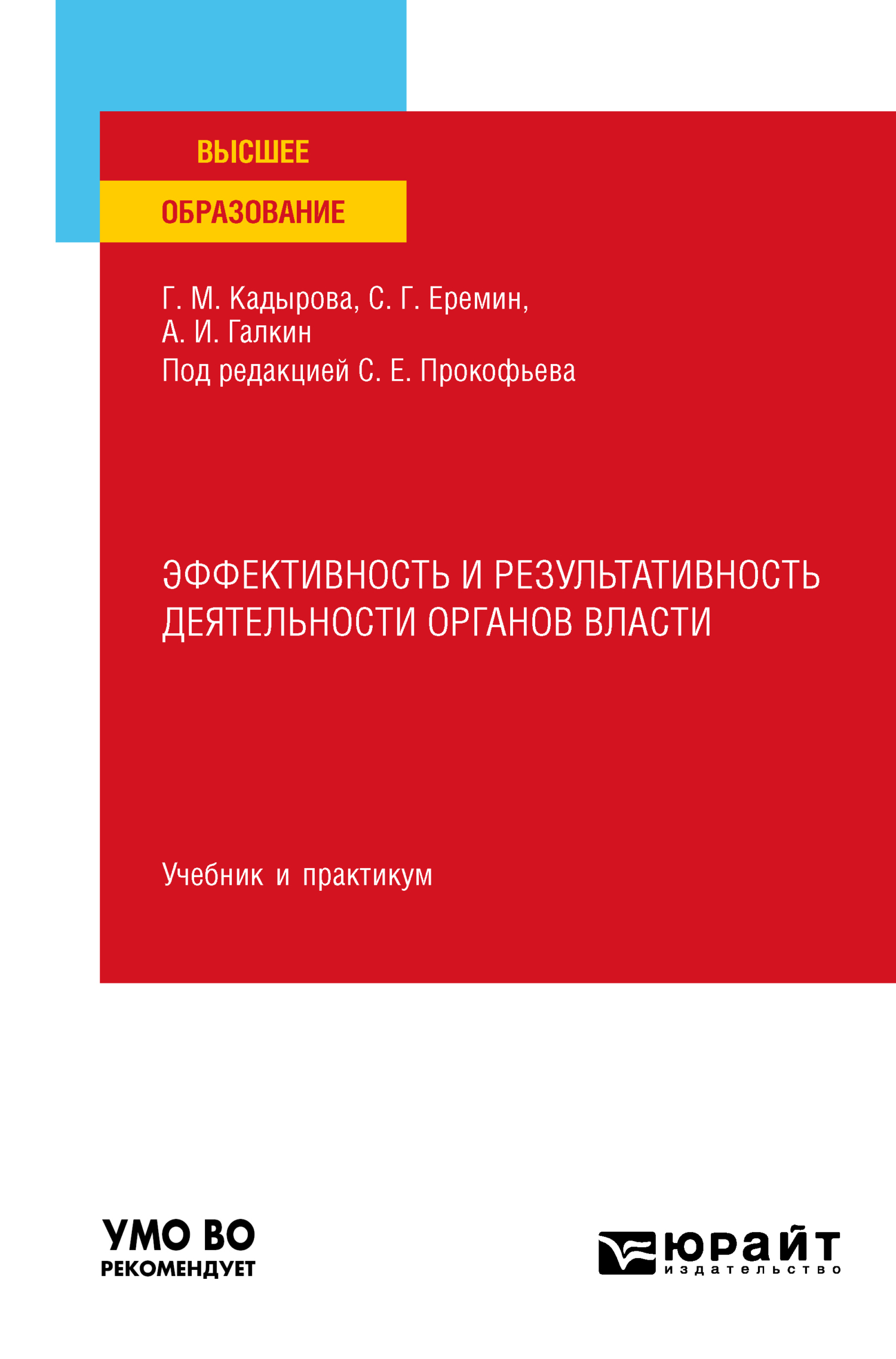 Обложка книги «Эффективность и результативность деятельности органов власти. Учебник и практикум для вузов»