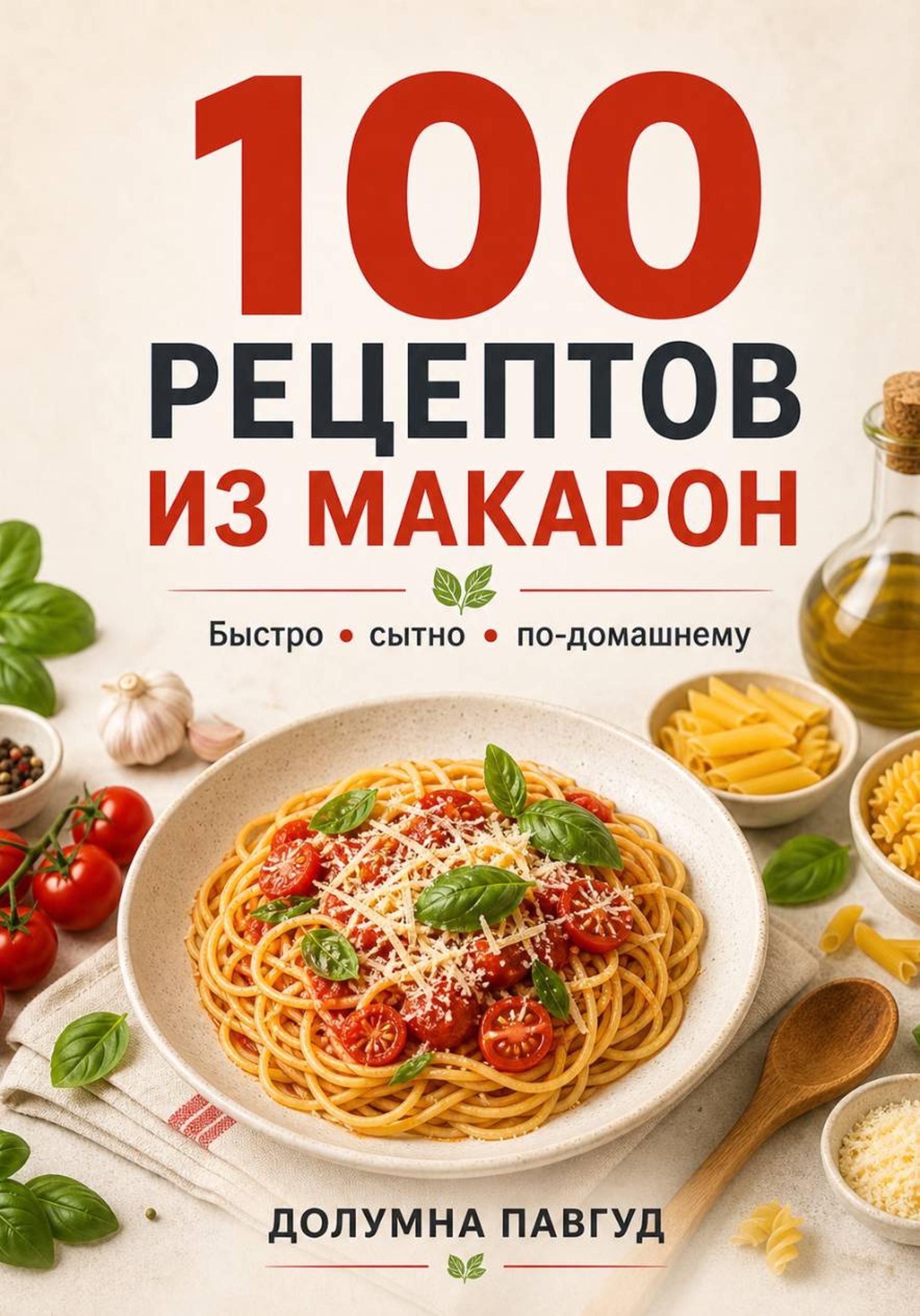 Обложка книги «100 рецептов из макарон»
