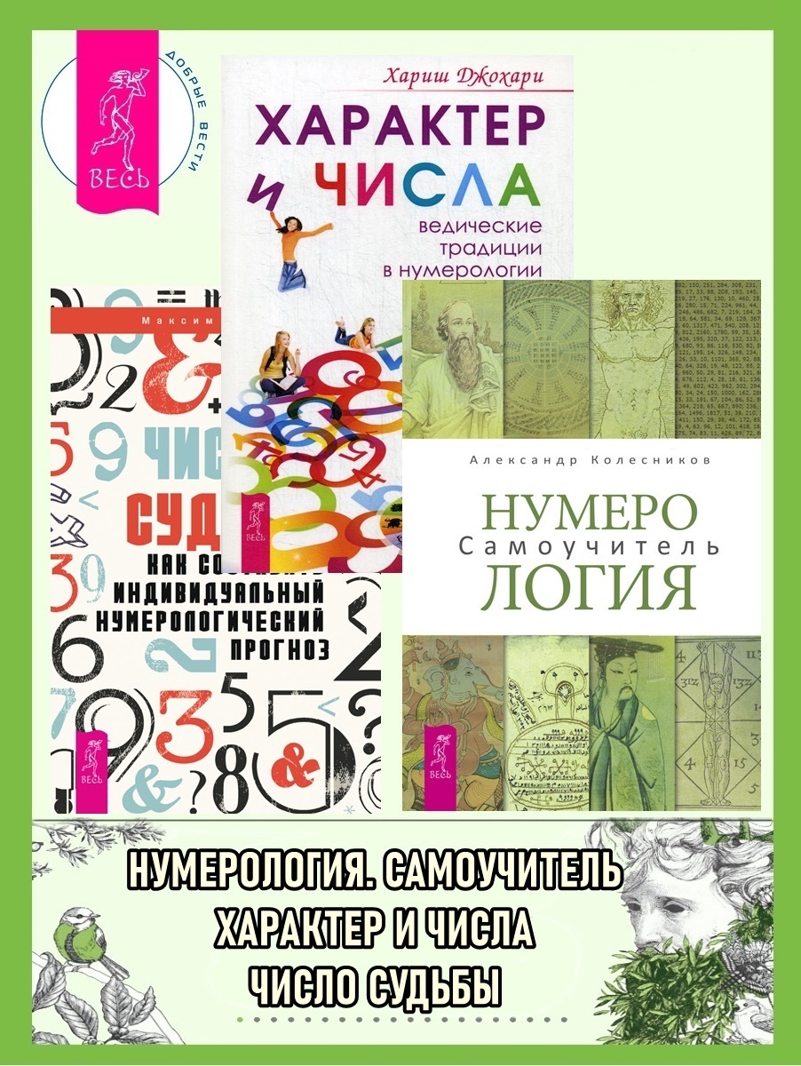 Обложка книги «Нумерология: Самоучитель. Характер и числа: Ведические традиции в нумерологии. Число судьбы: Как составить индивидуальный нумерологический прогноз»