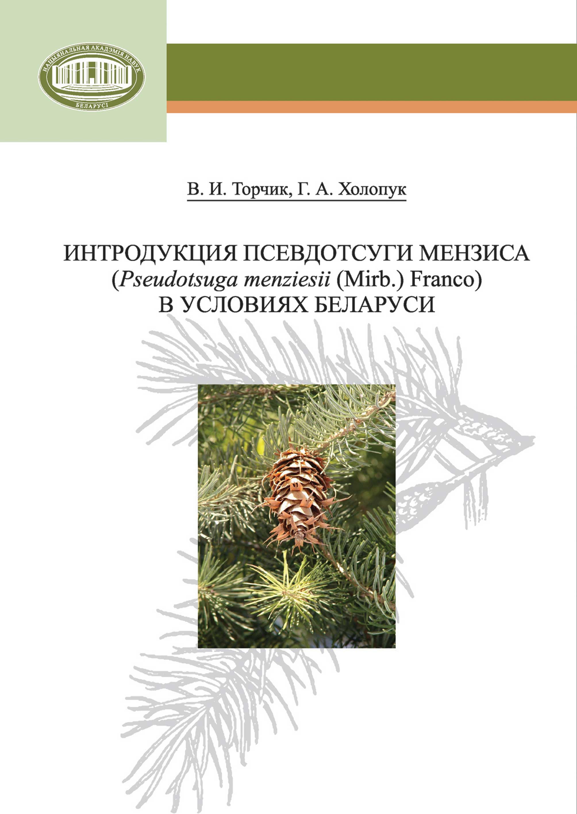 Обложка книги «Интродукция псевдотсуги Мензиса (Pseudotsuga menziesii (Mirb.) Franco) в условиях Беларуси»