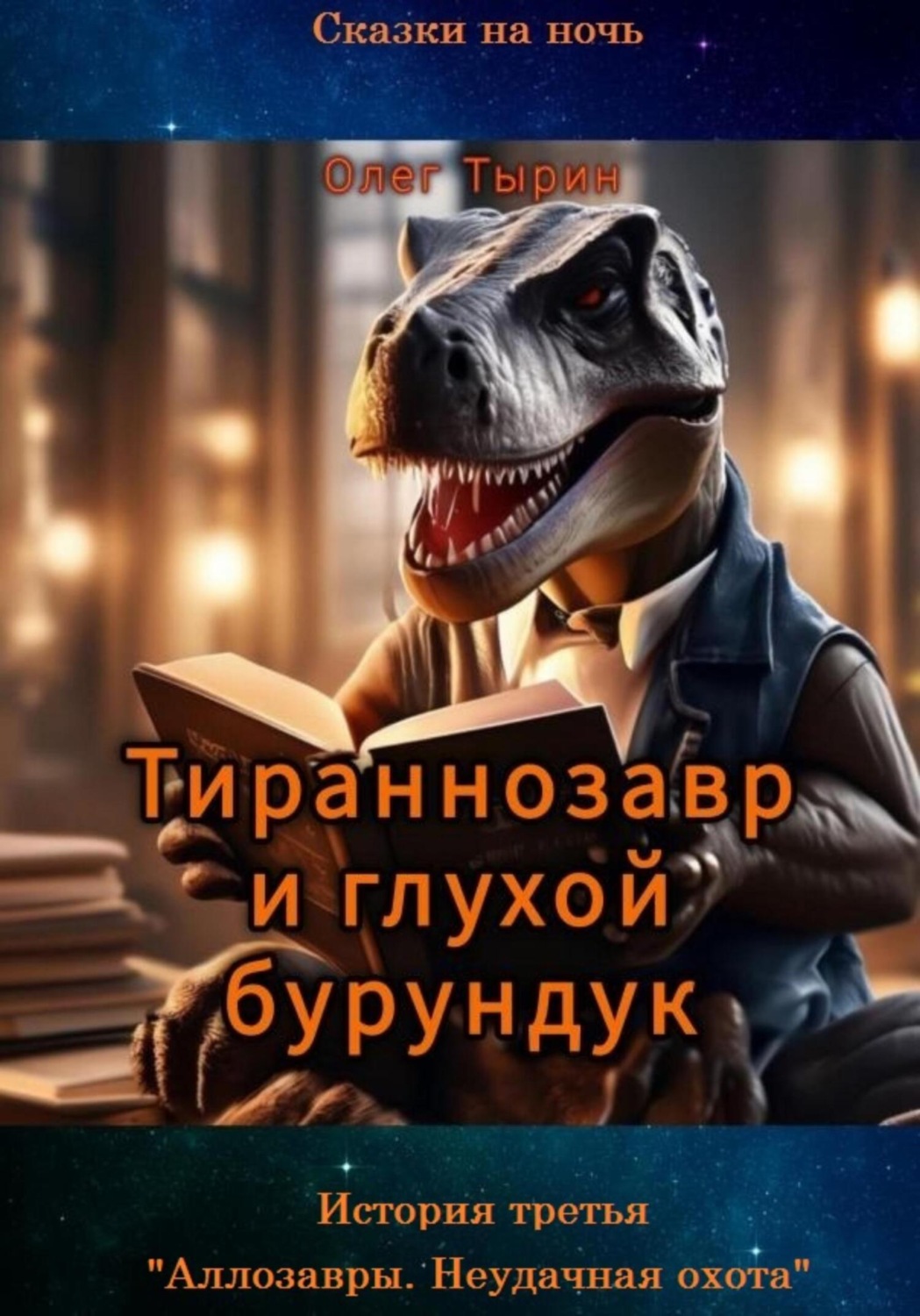 Обложка книги «Тираннозавр и глухой бурундук. История третья. «Аллозавры. Неудачная охота»»