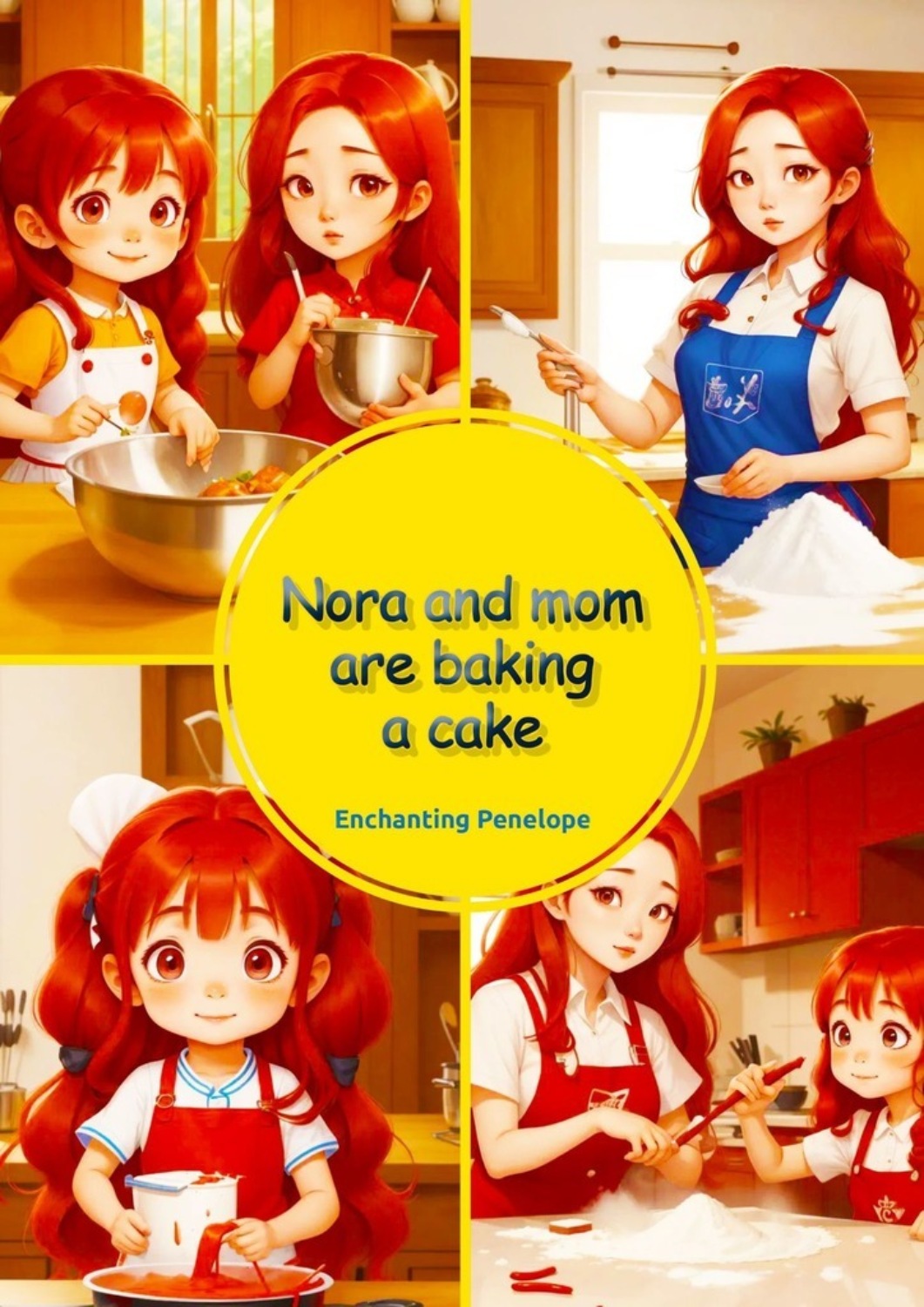 Обложка книги «Nora and mom are baking a cake»