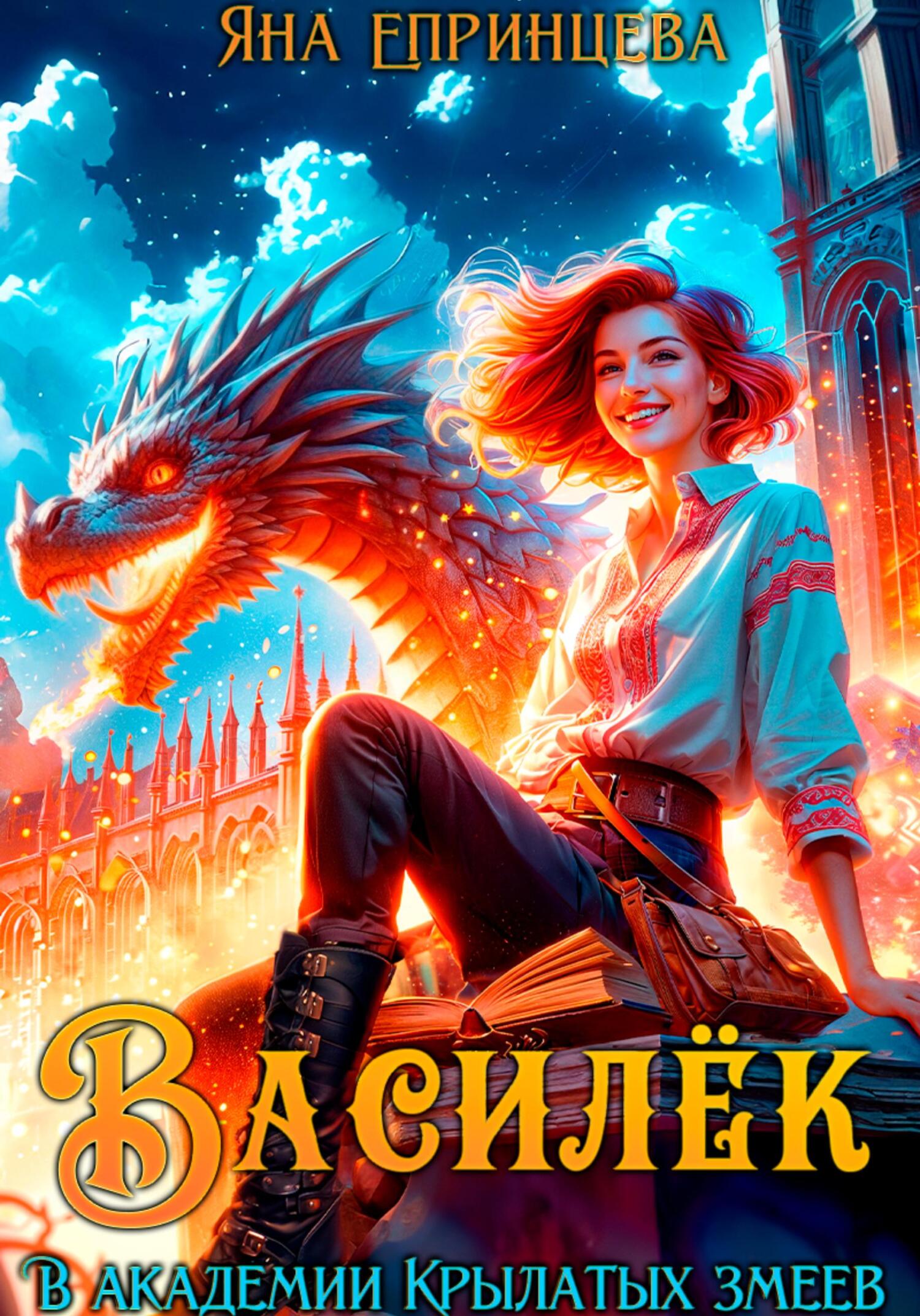 Обложка книги «Василёк. В академии Крылатых змеев»