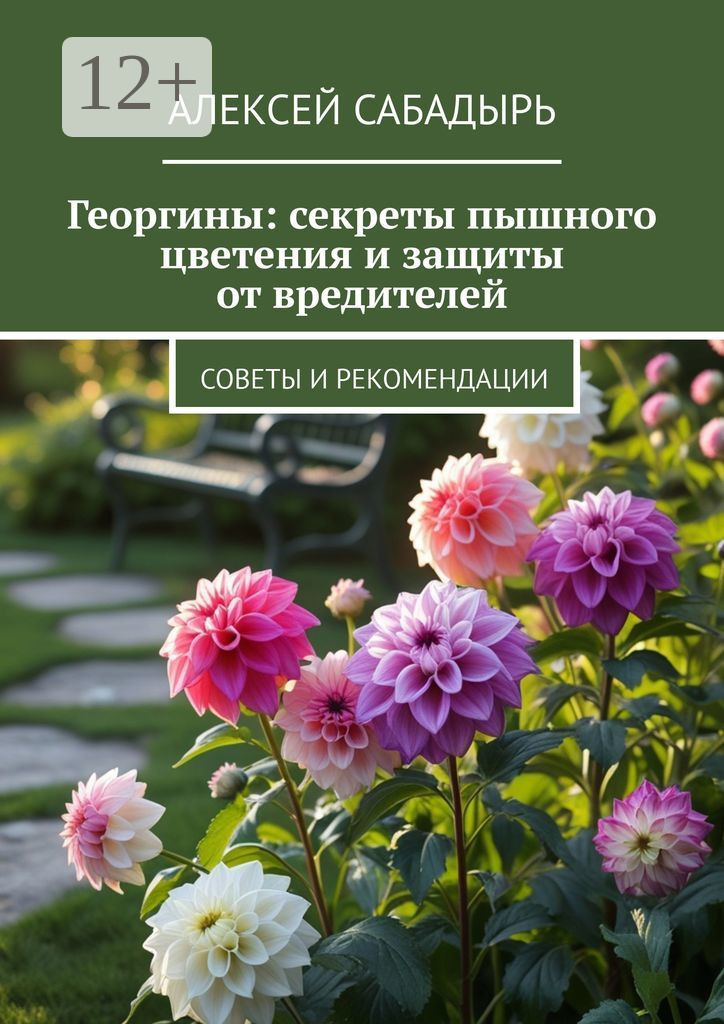Обложка книги «Георгины: секреты пышного цветения и защиты от вредителей. Советы и рекомендации»