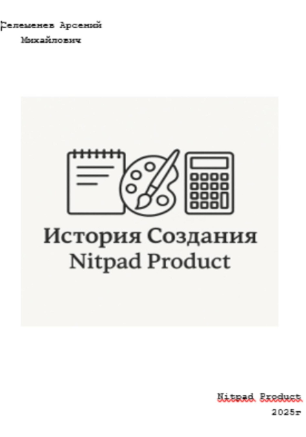 Обложка книги «История создания Nitpad Product»