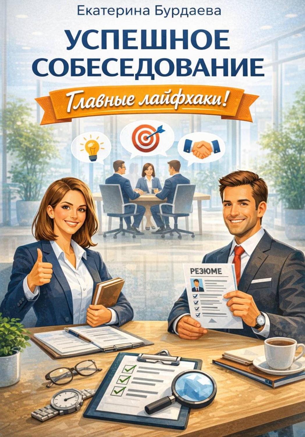 Обложка книги «Успешное собеседование. Главные лайфхаки!»