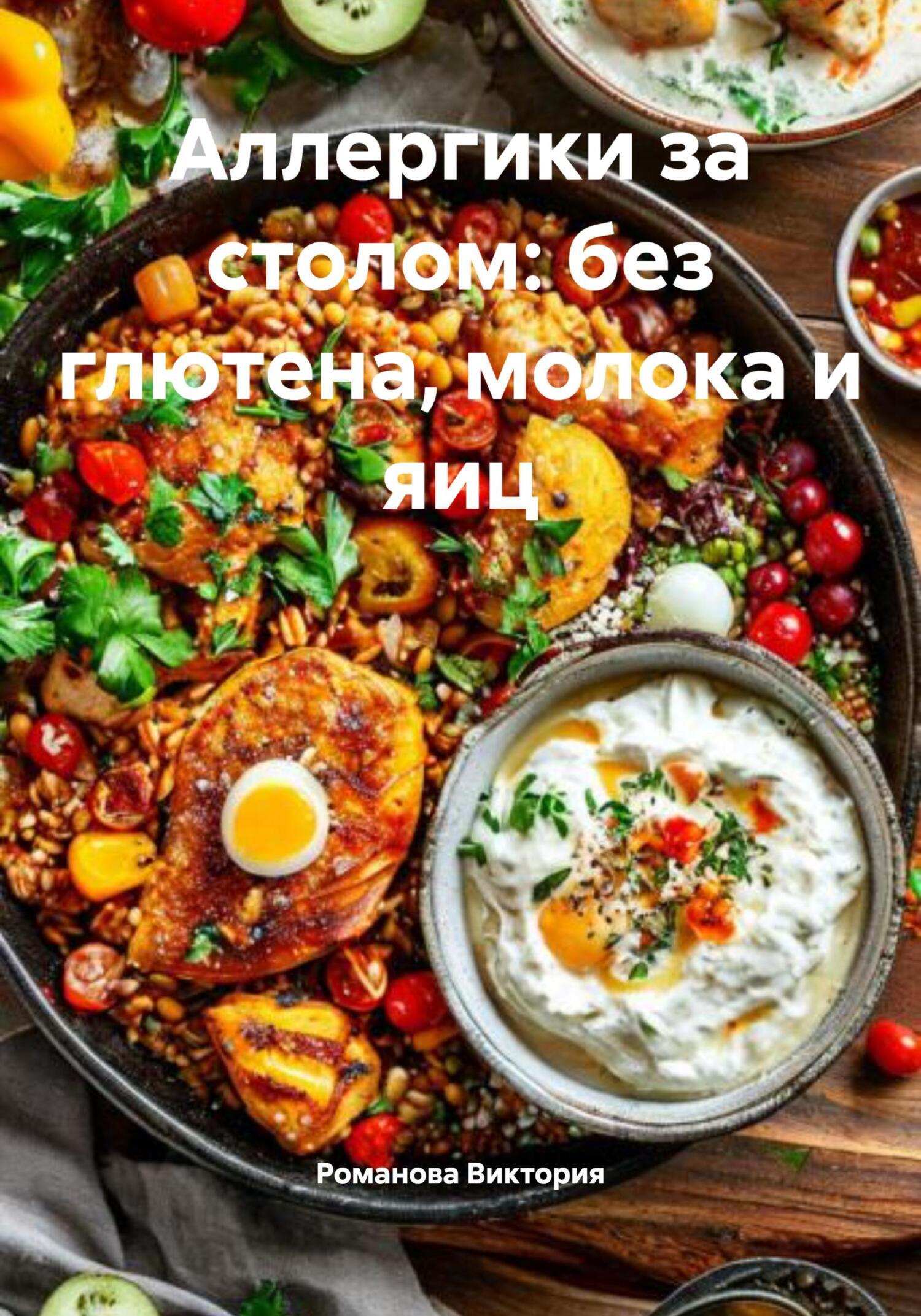 Обложка книги «Аллергики за столом: без глютена, молока и яиц»
