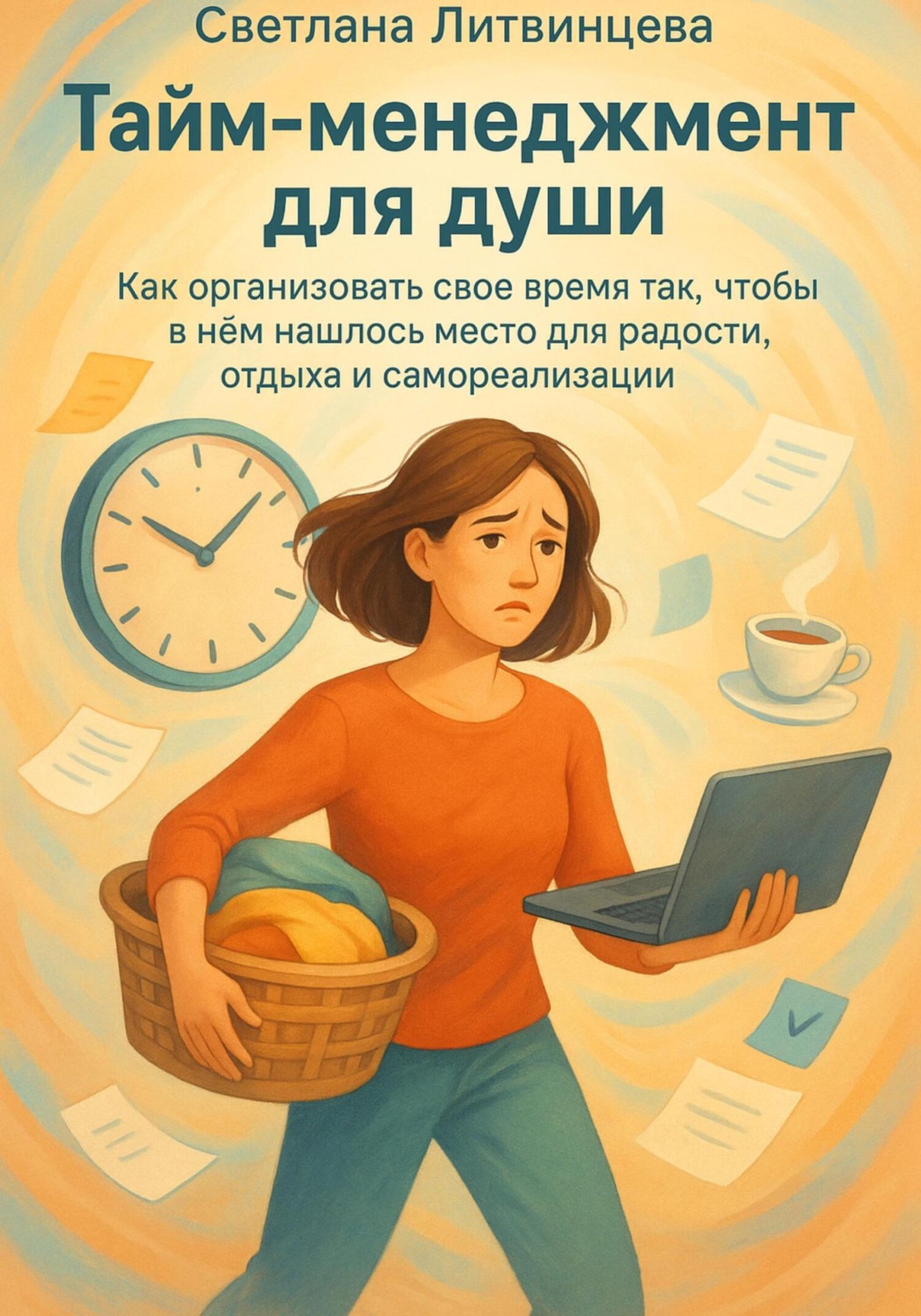 Обложка книги «Тайм-менеджмент для души. Как организовать свое время так, чтобы в нём нашлось место для радости, отдыха и самореализации»