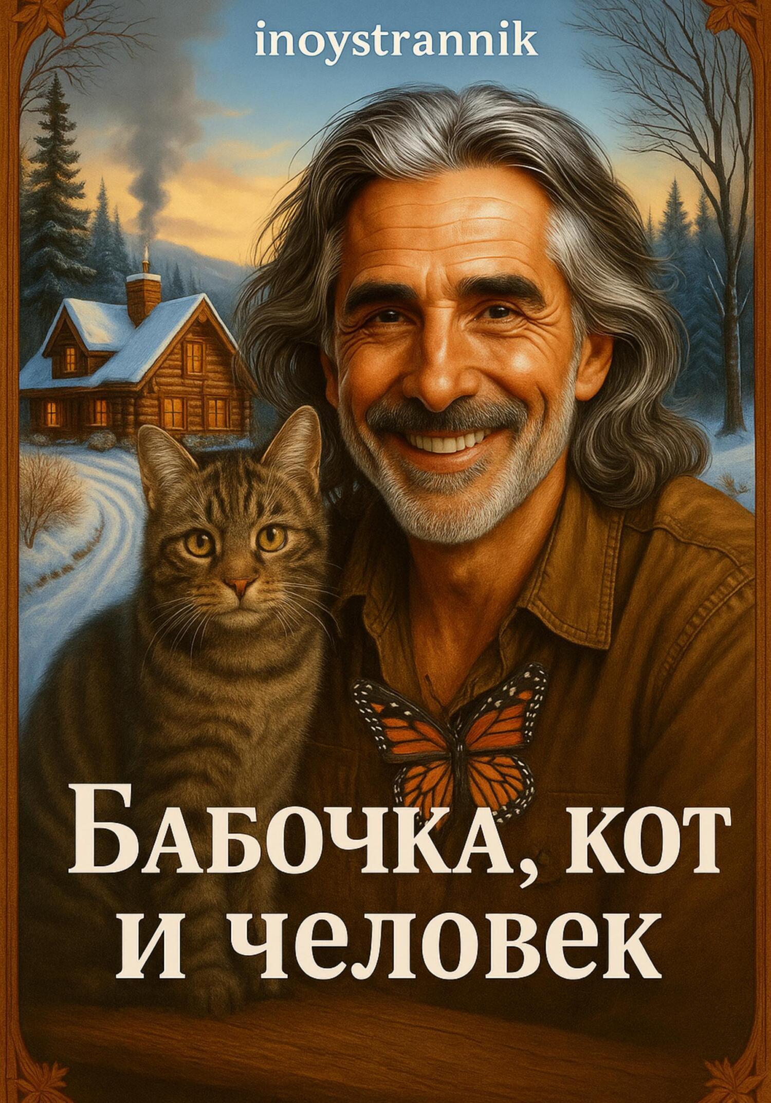Обложка книги «Бабочка, кот и человек»
