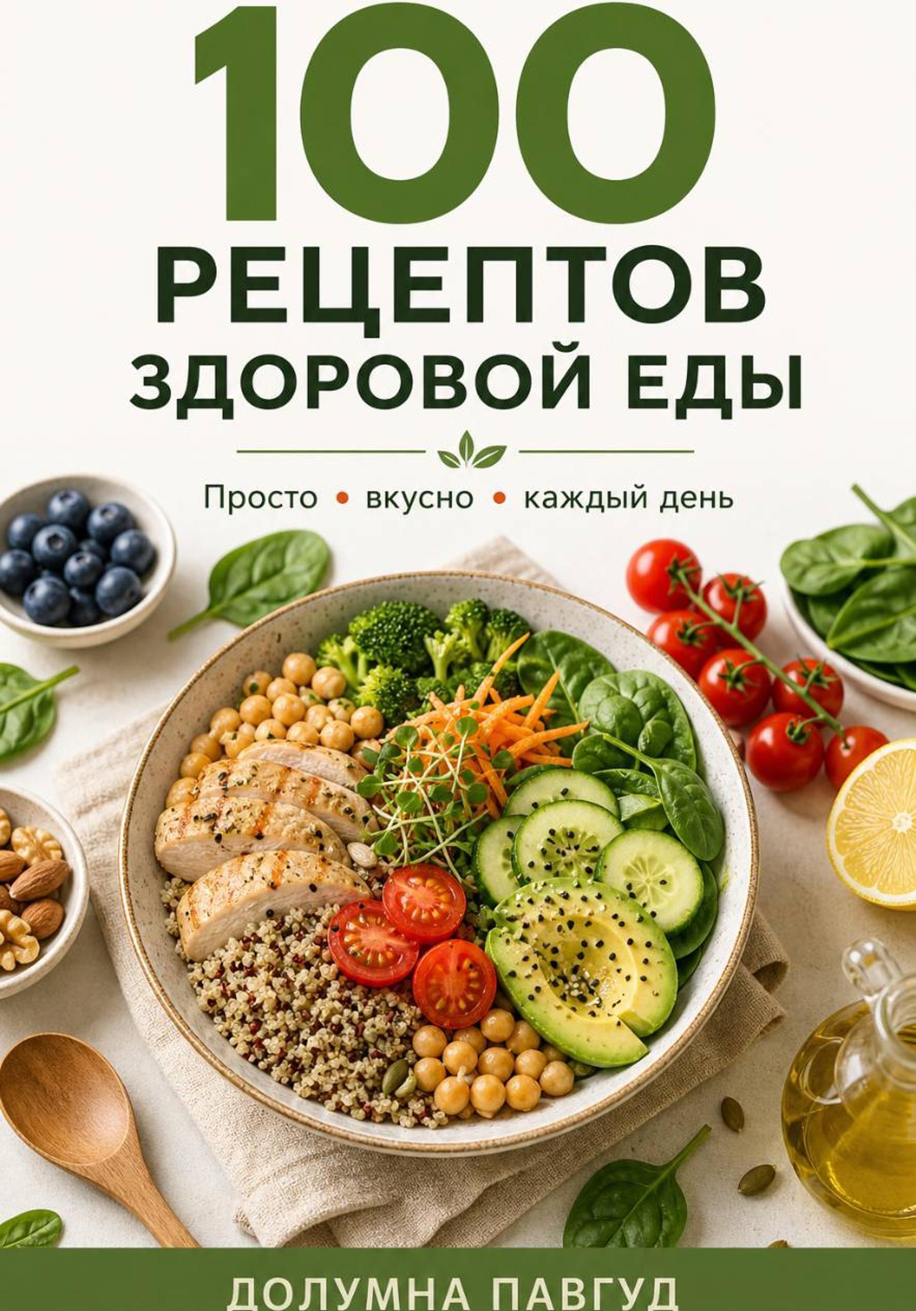 Обложка книги «100 рецептов здоровой еды»