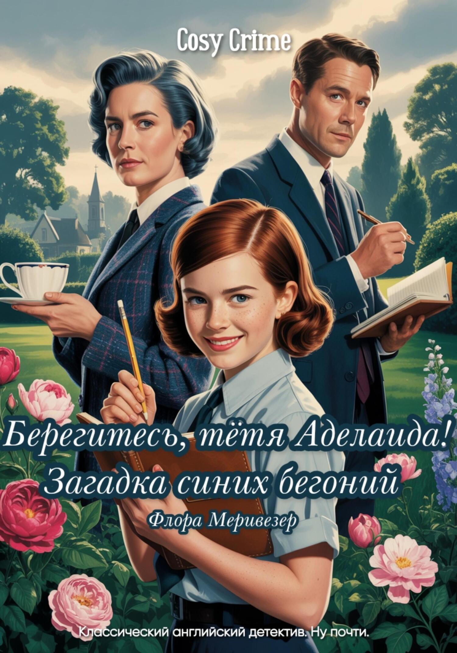 Обложка книги «Берегитесь, тетя Аделаида! Загадка синих бегоний»