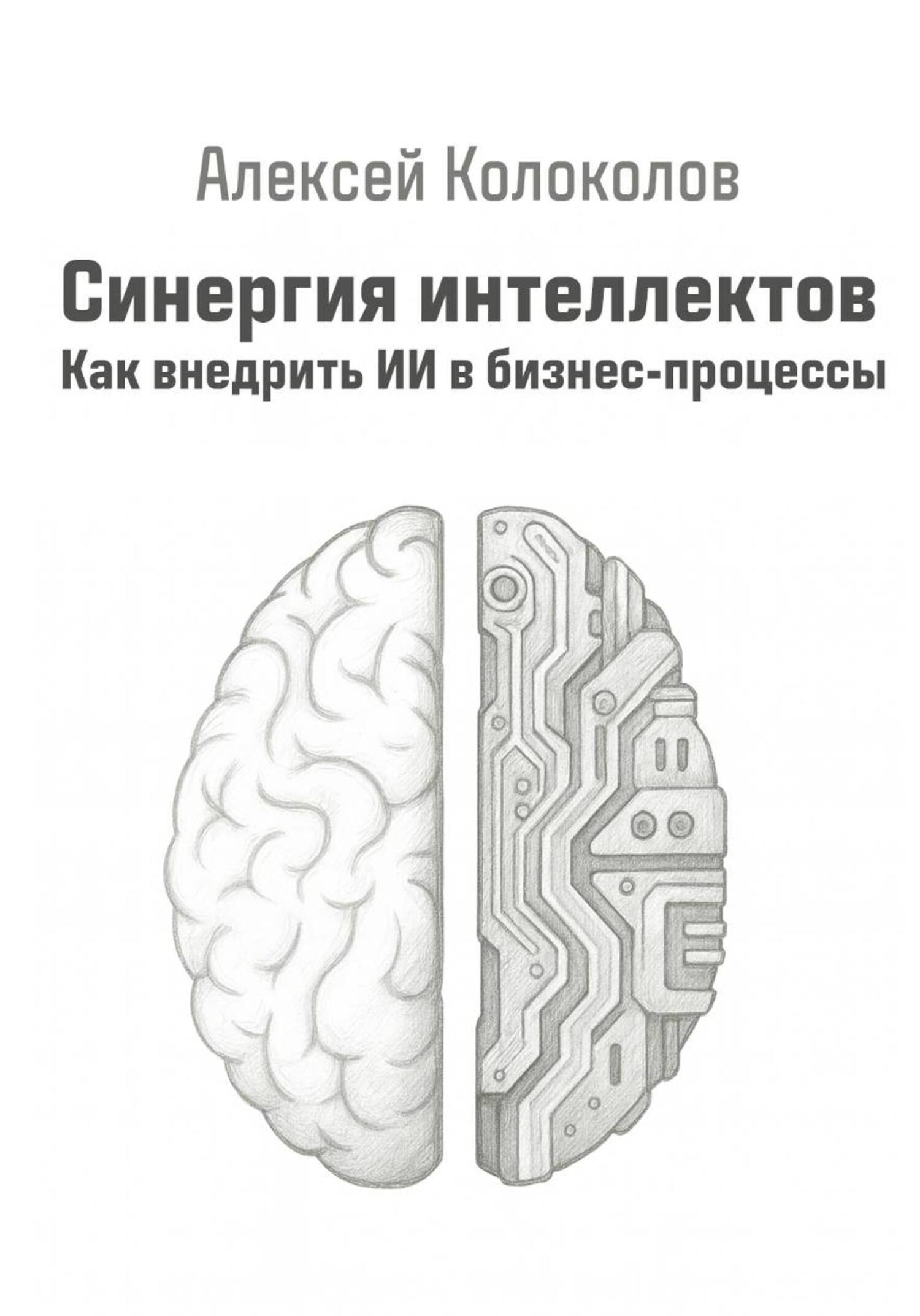Обложка книги «Синергия интеллектов. Как внедрить ИИ в бизнес-процессы»