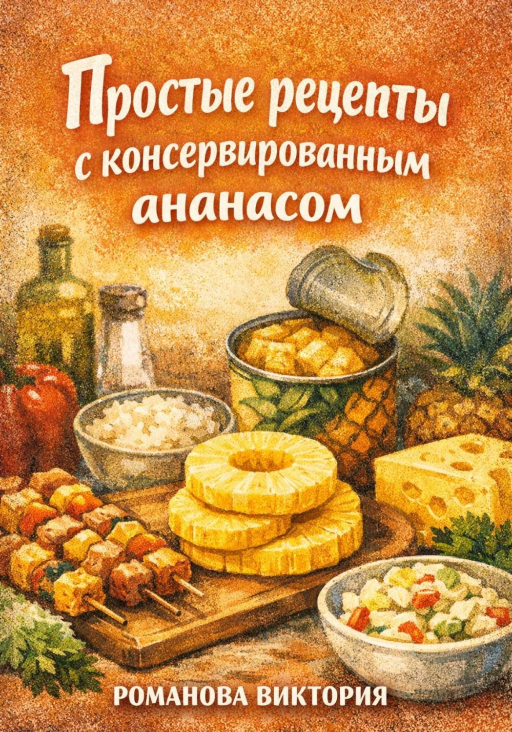 Обложка книги «Простые рецепты с консервированным ананасом»