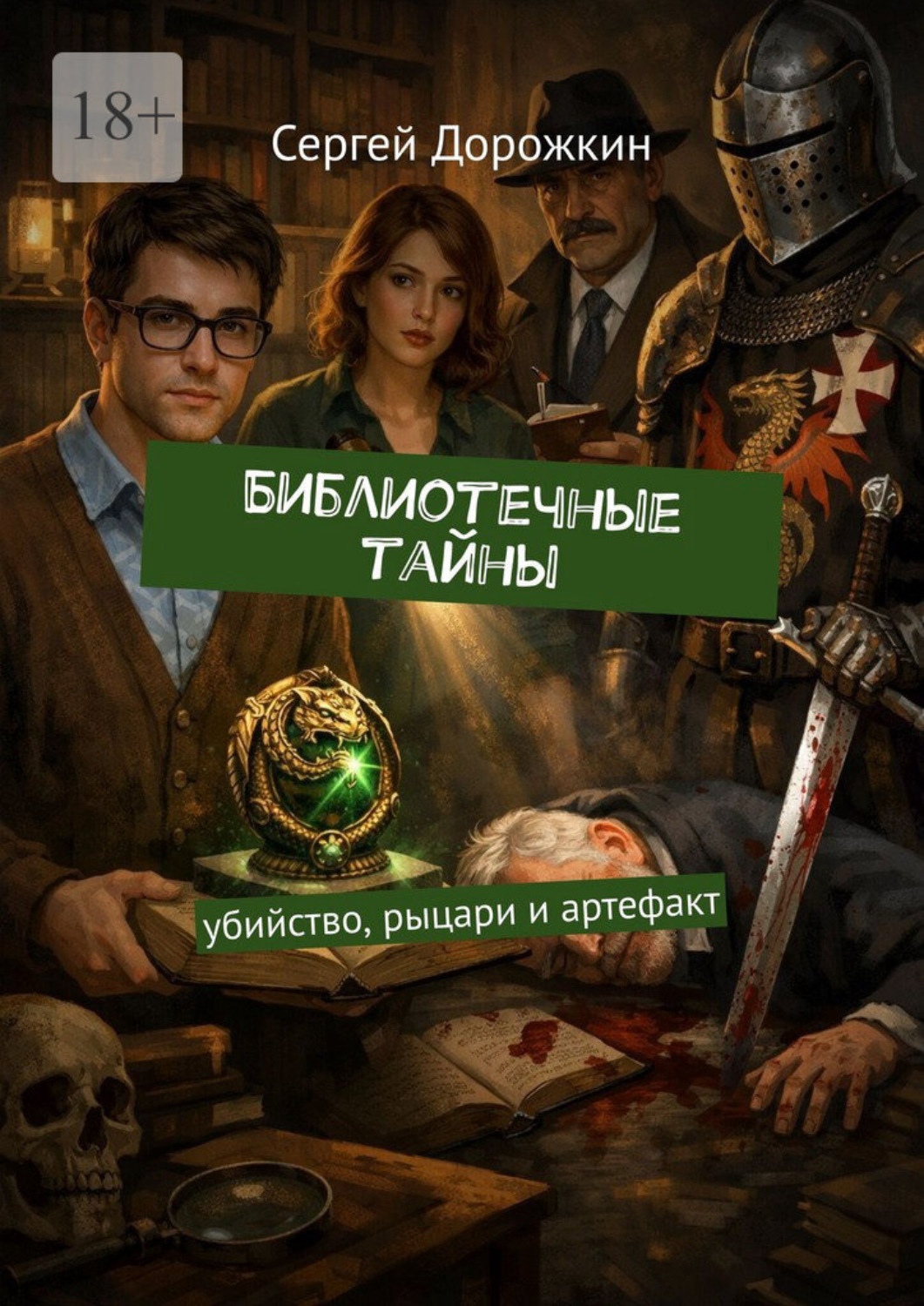 Обложка книги «Библиотечные тайны. Убийство, рыцари и артефакт»