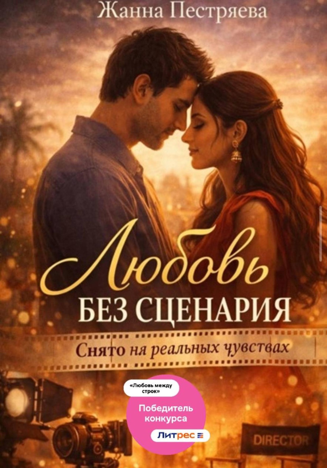 Обложка книги «Любовь без сценария. Снято на реальных чувствах»